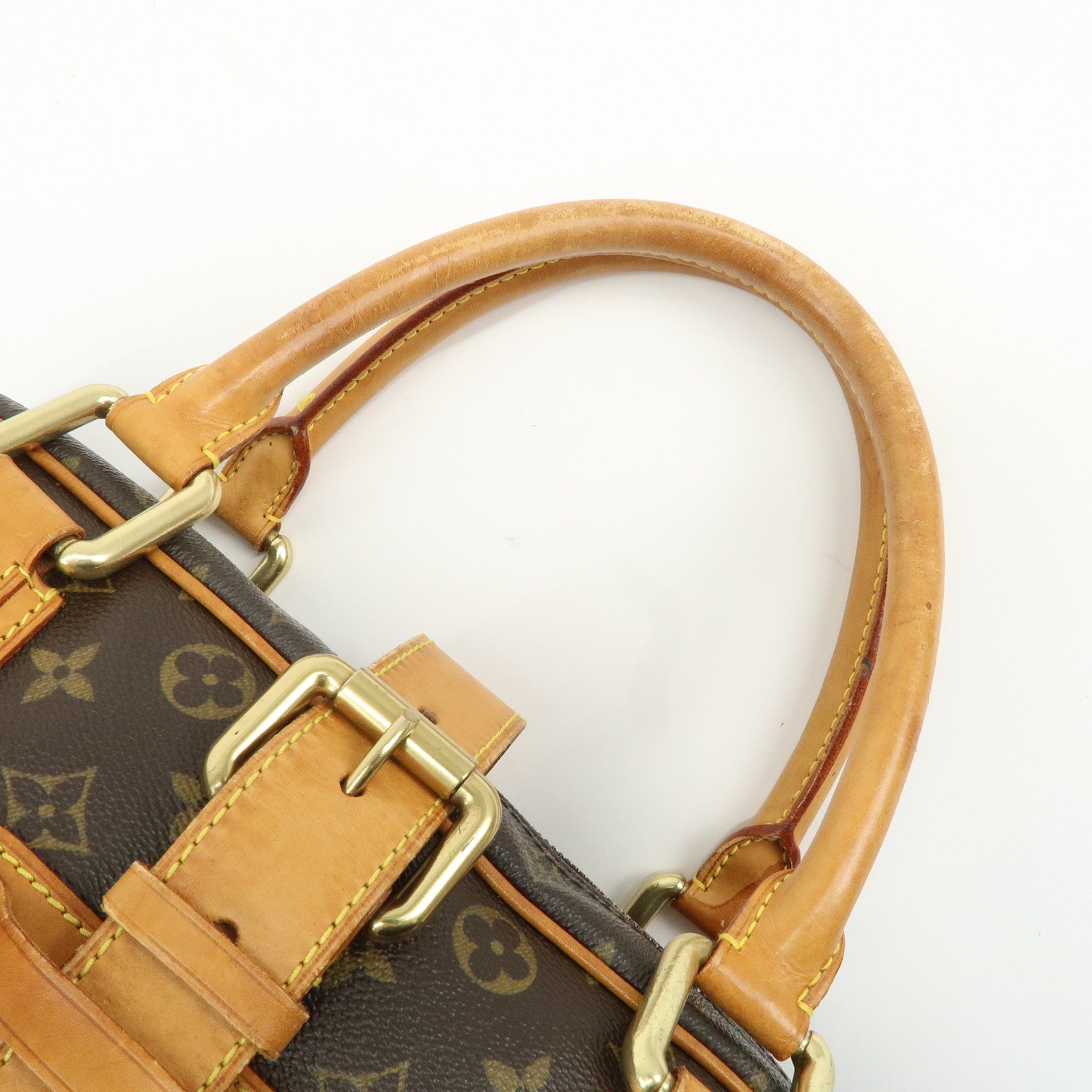 Louis Vuitton Monogram Manhattan GM Hand Bag Brown M40025 Used