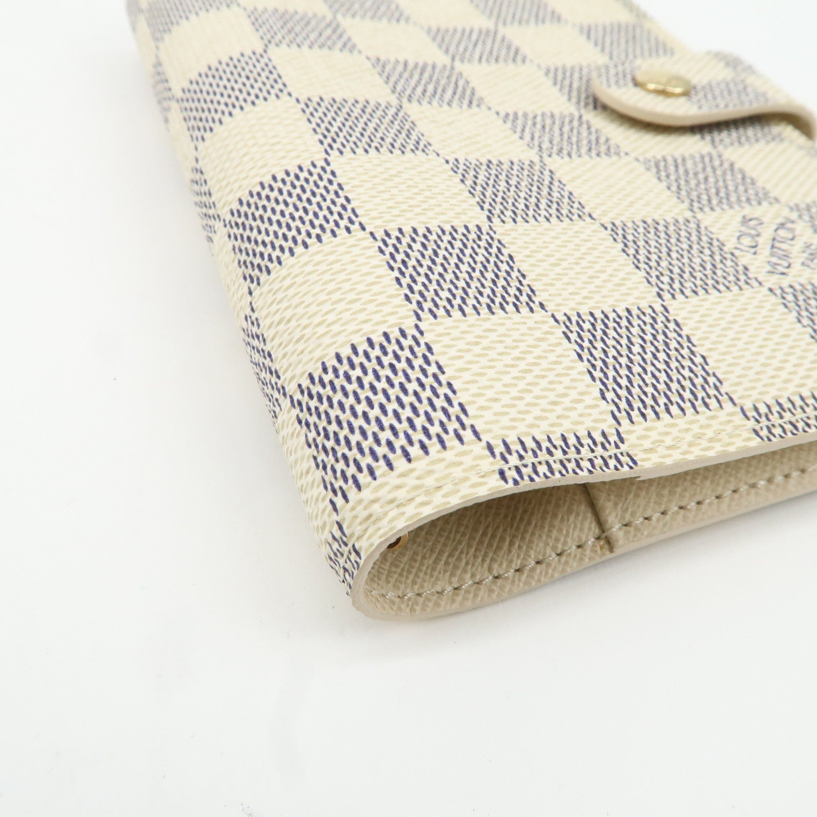 Louis Vuitton Damier Azur Agenda PM Planner Cover R20706 Used