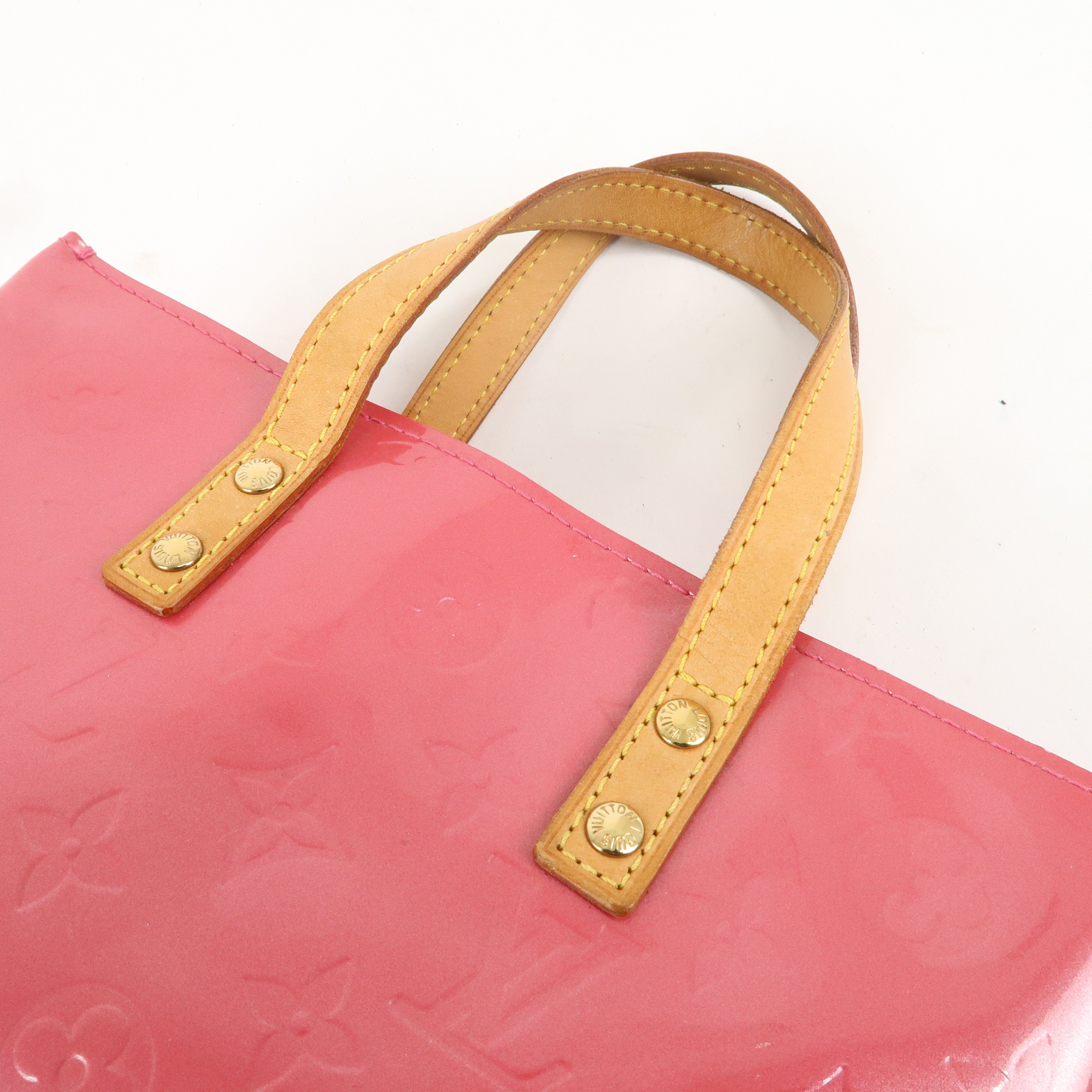 Louis Vuitton Monogram Vernis Lead PM Hand Bag Pink M991221