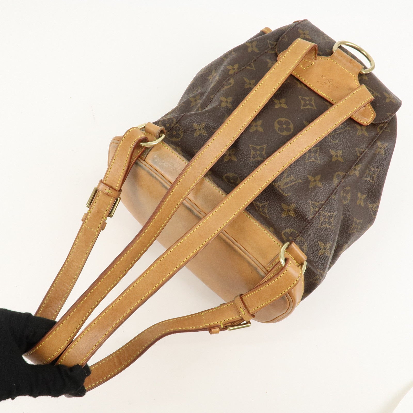 Louis Vuitton Monogram Montsouris MM Back Pack Bag M51136