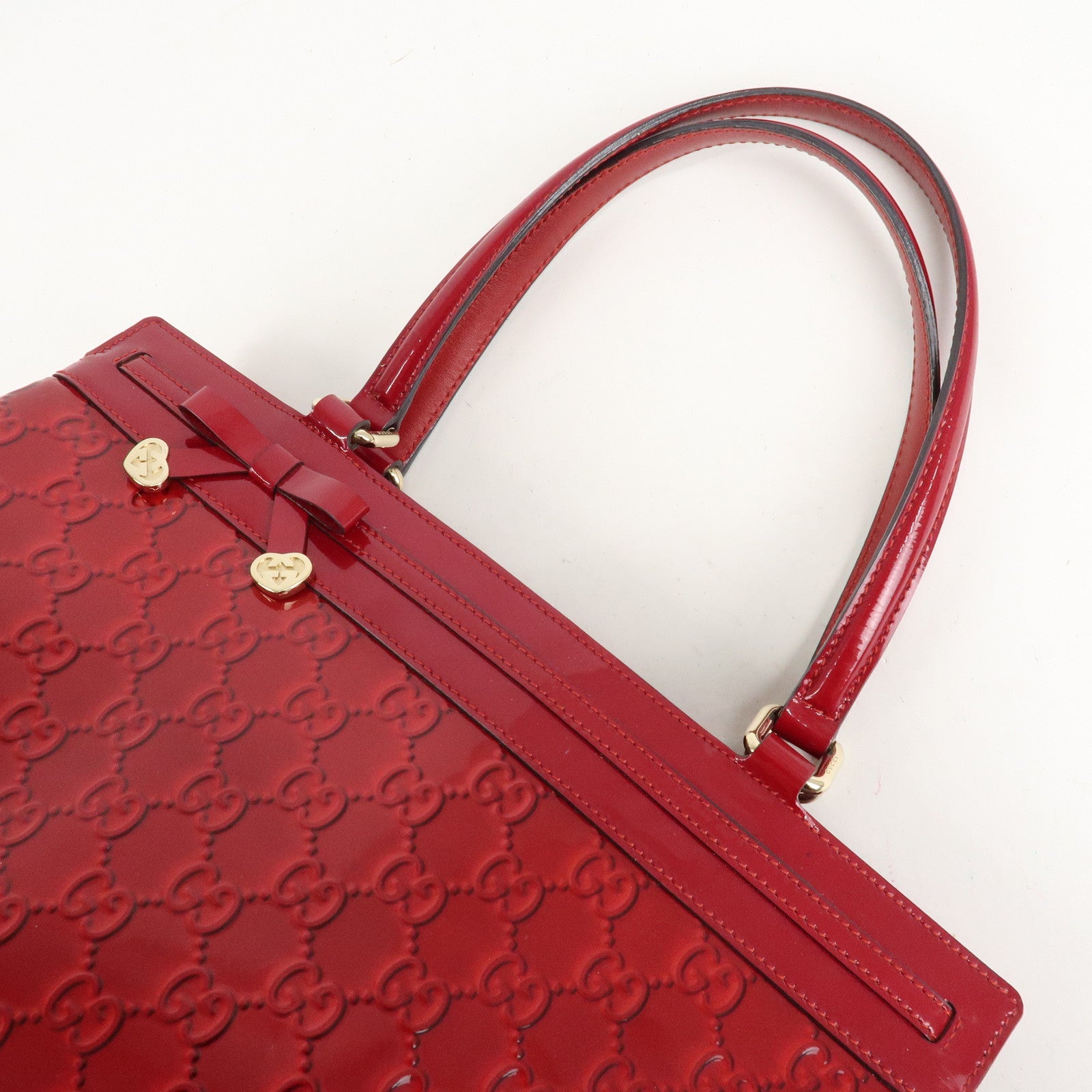 GUCCI Guccissima Patent Leather Mayfair Red 257612 525040 Used