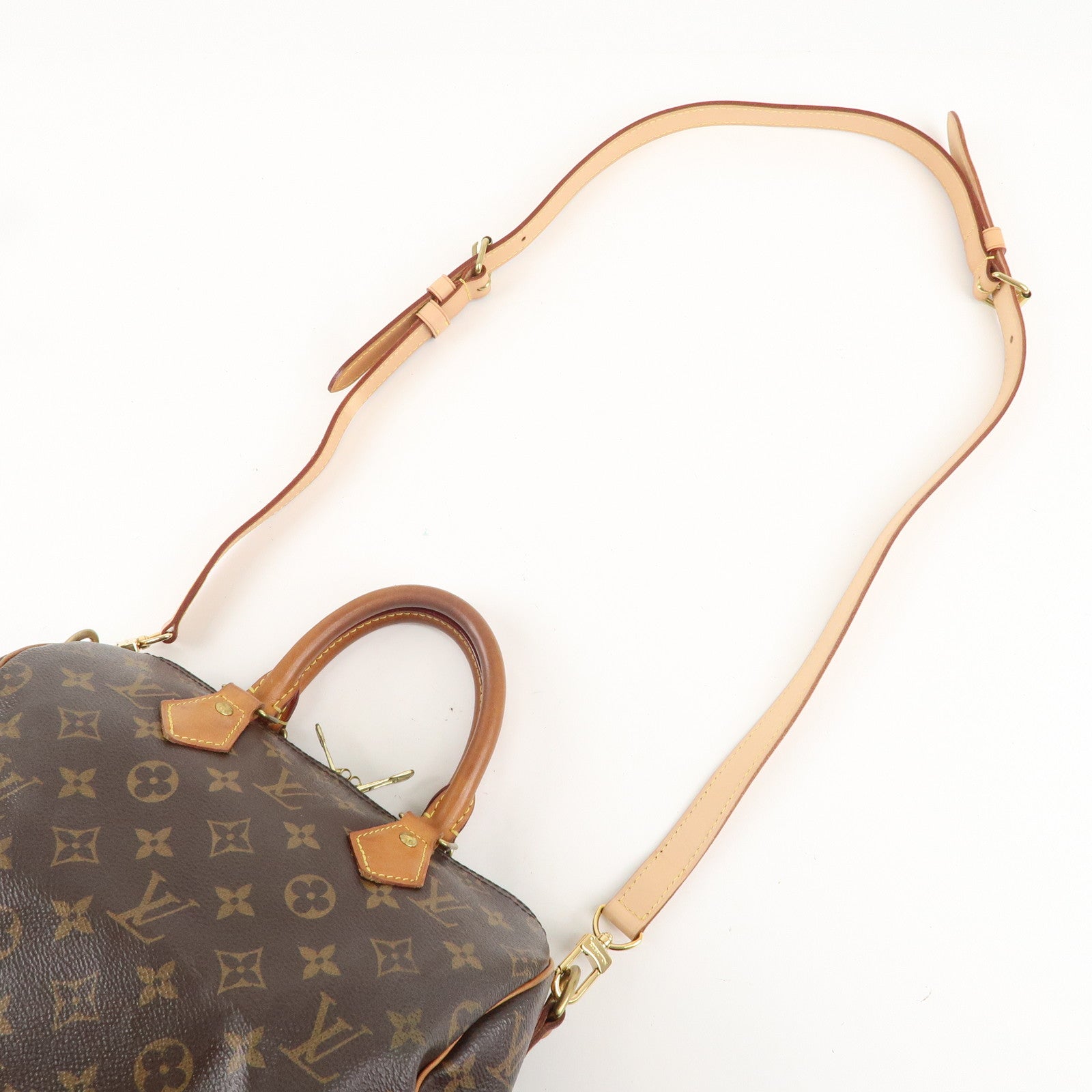 Louis Vuitton Monogram Speedy Bandouliere 25 Brown M41113