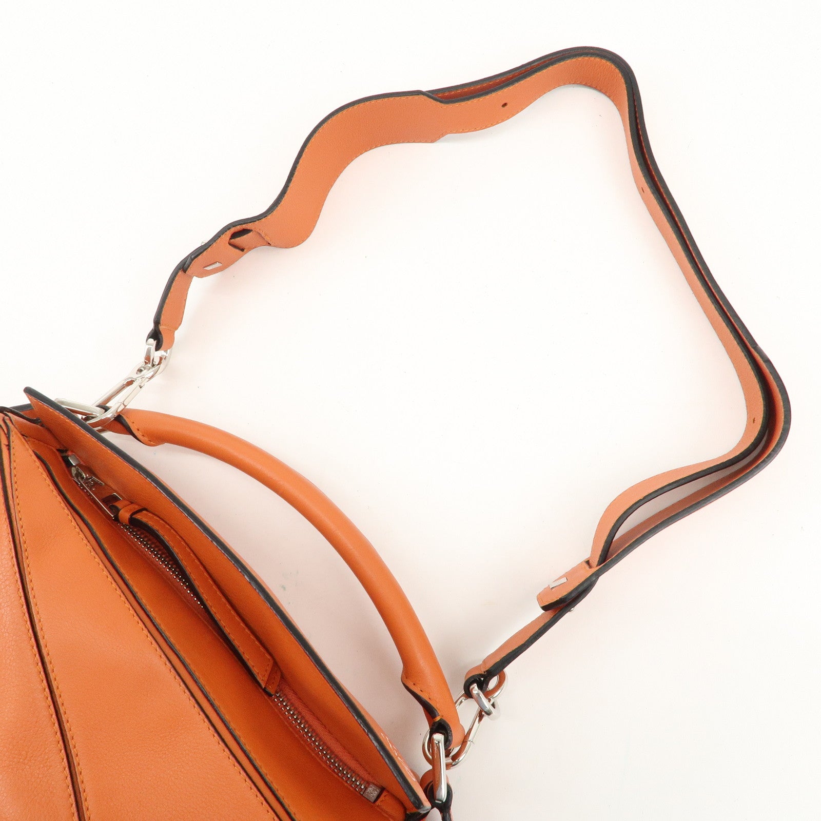 LOEWE Leather Puzzle Bag Small Hand Bag Orange