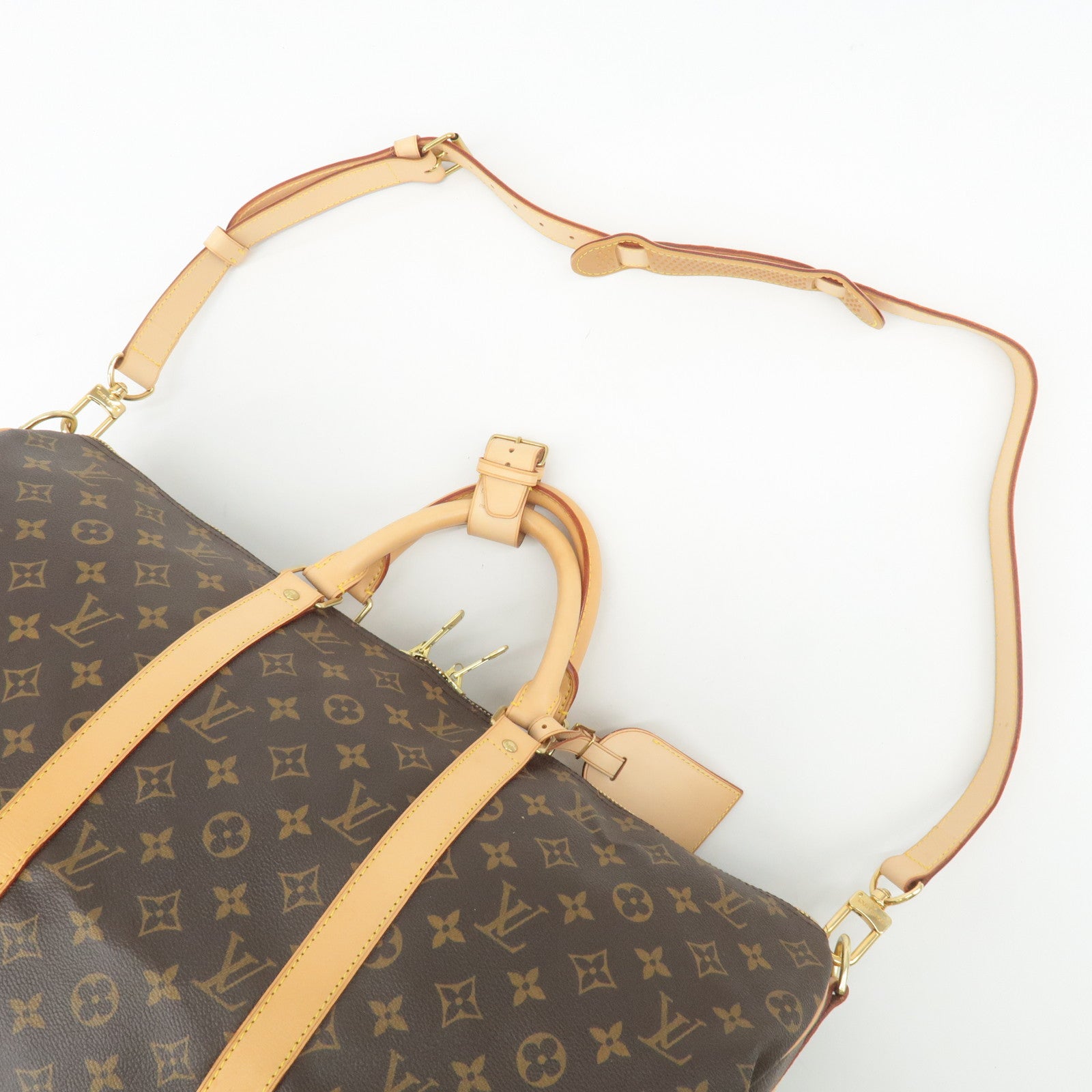 Louis Vuitton Monogram Keep All Bandouliere 50 Boston Bag M41416 Used