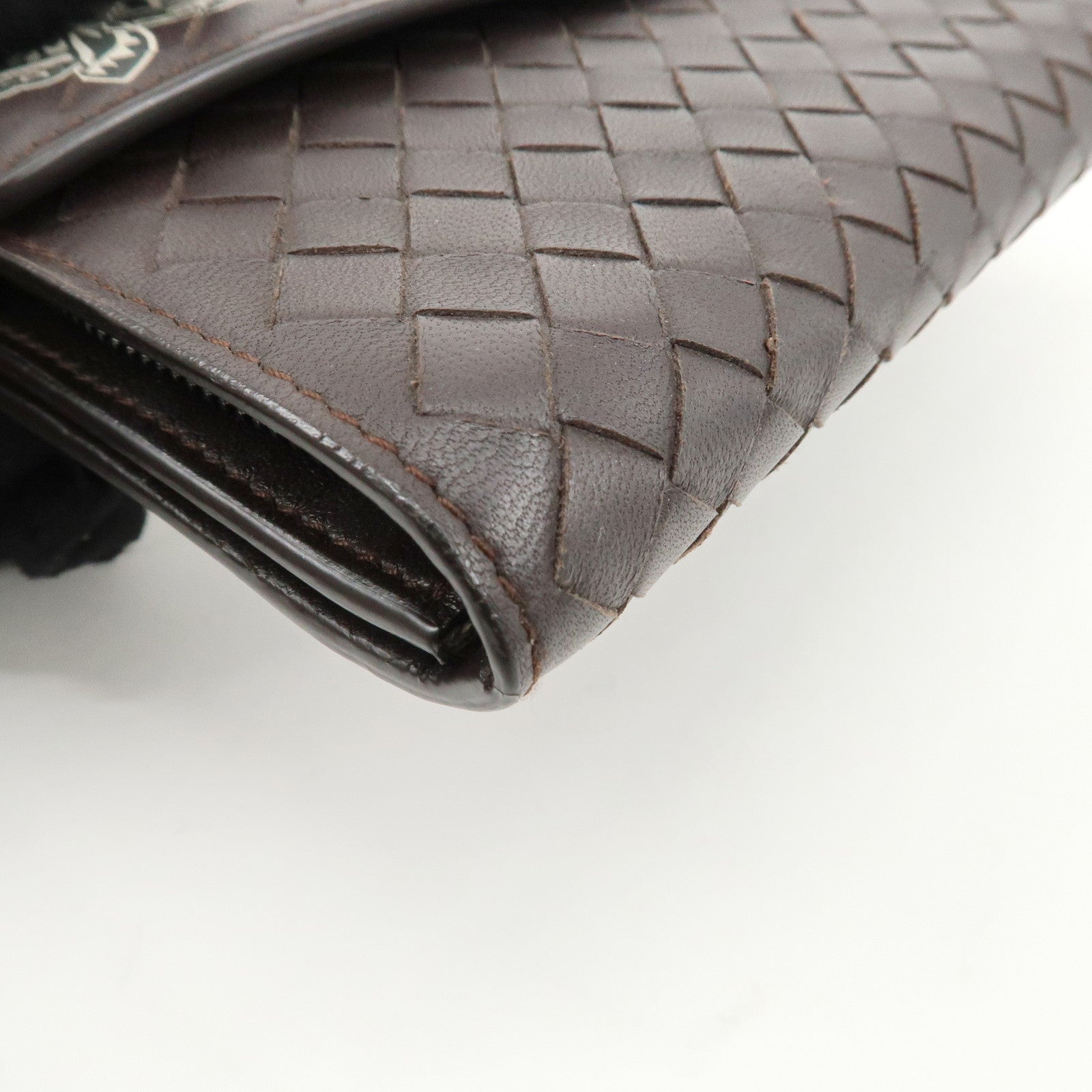 BOTTEGA VENETA Intrecciato Leather Bi-fold Long Wallet Butterfly