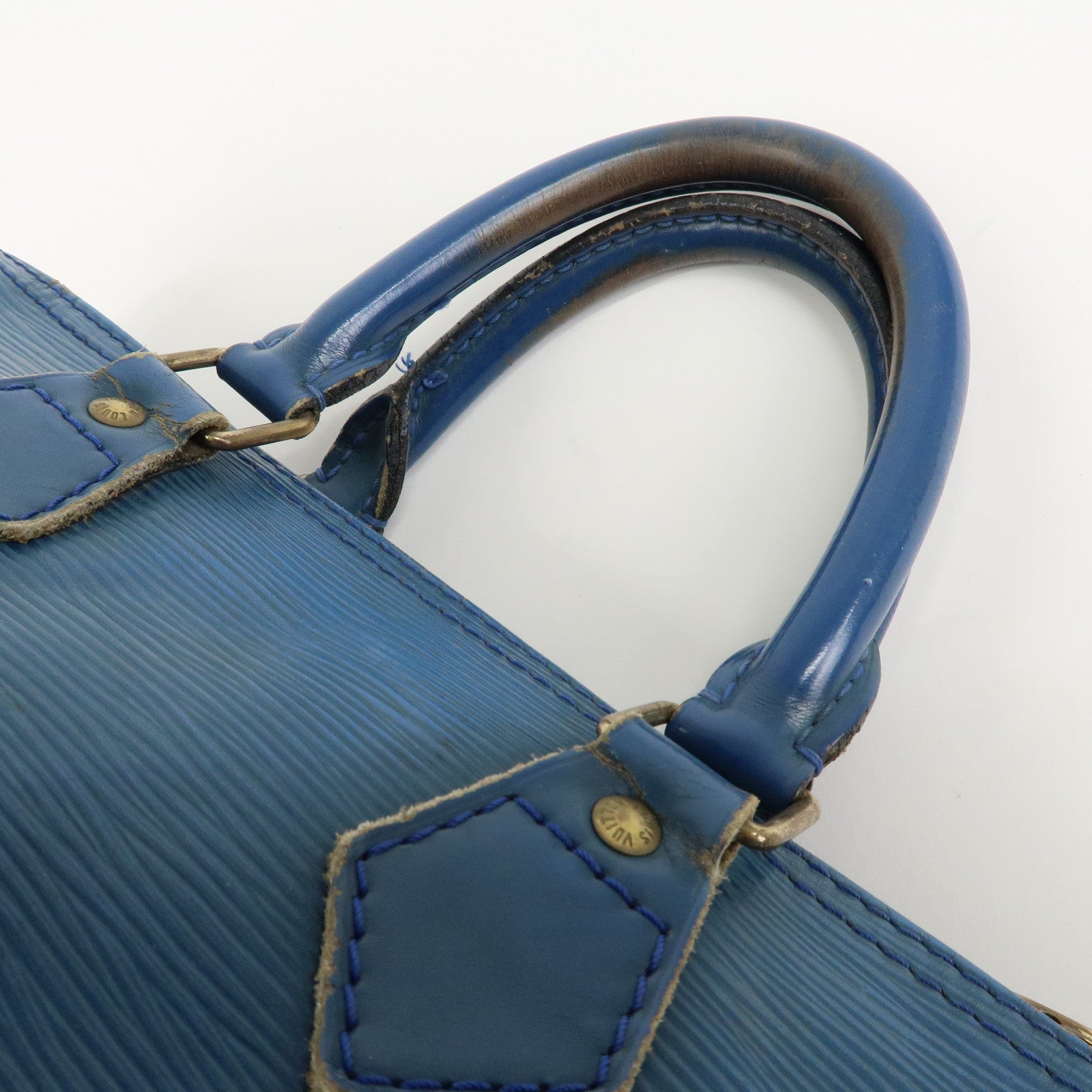 Louis Vuitton Epi Speedy 25 Hand Boston Bag Blue M43015 Used