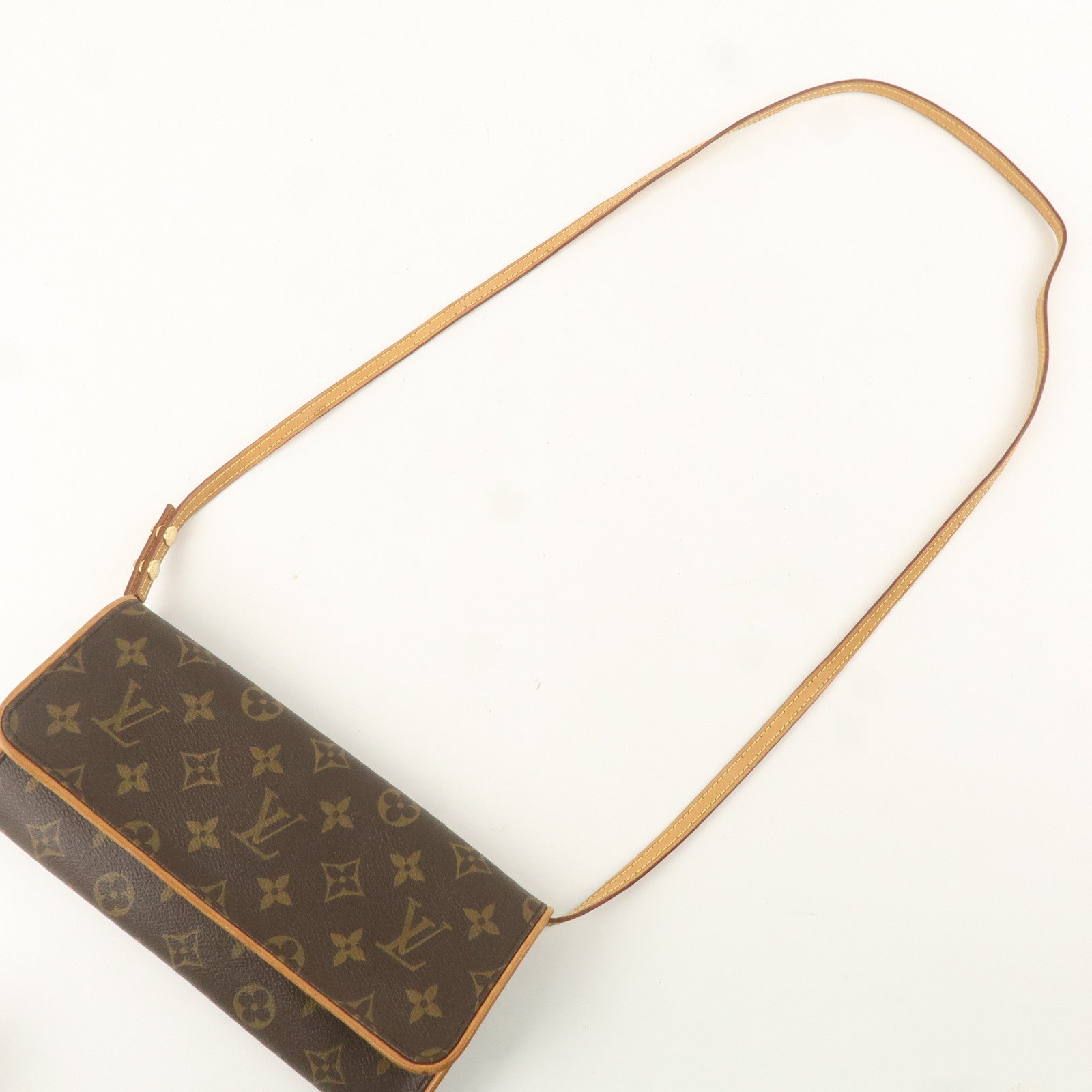 Louis Vuitton Monogram Pochette Twin GM 2Way Bag Brown M51852