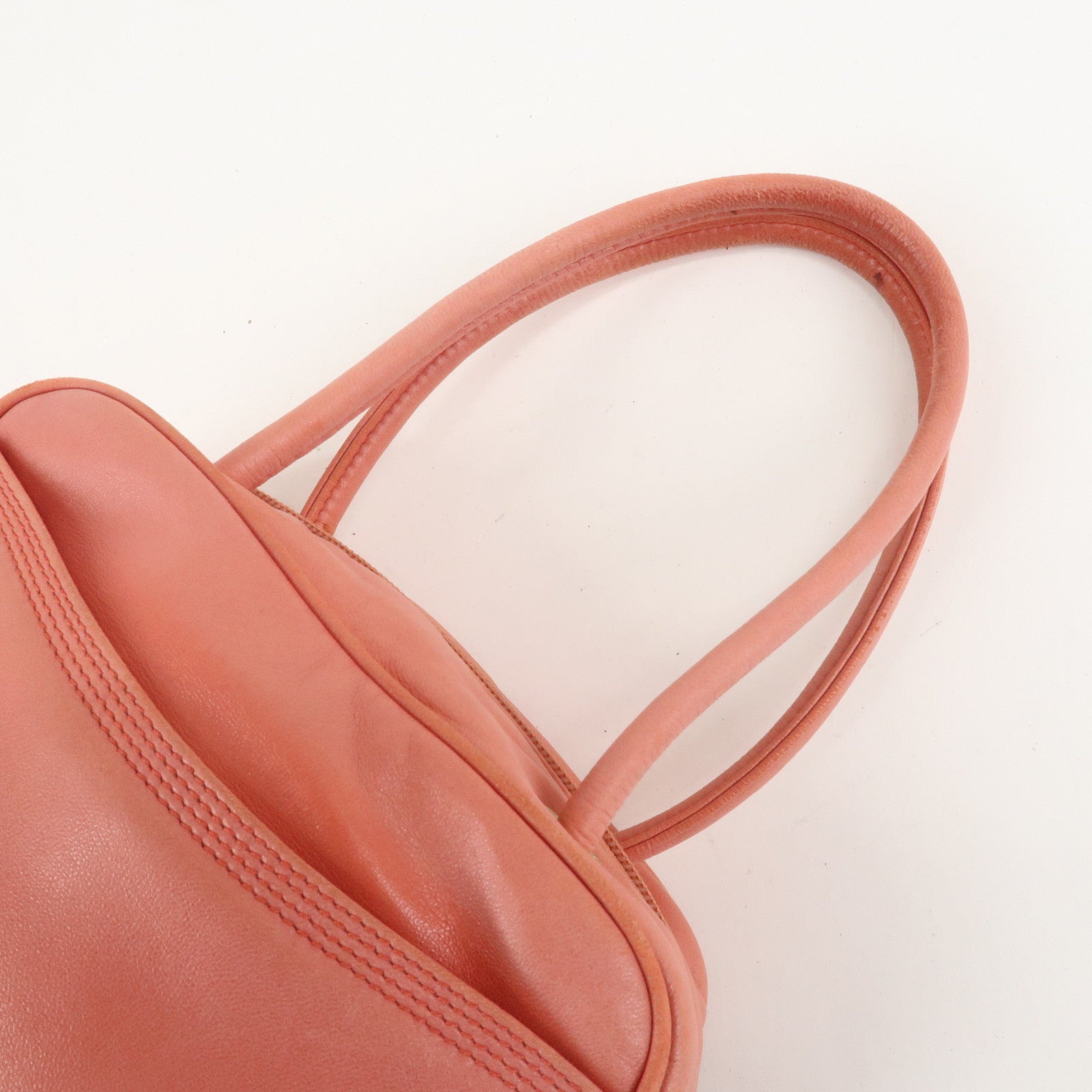 LOEWE Anagram Leather Mini Hand Bag Small Bag Pink Gold Hardware