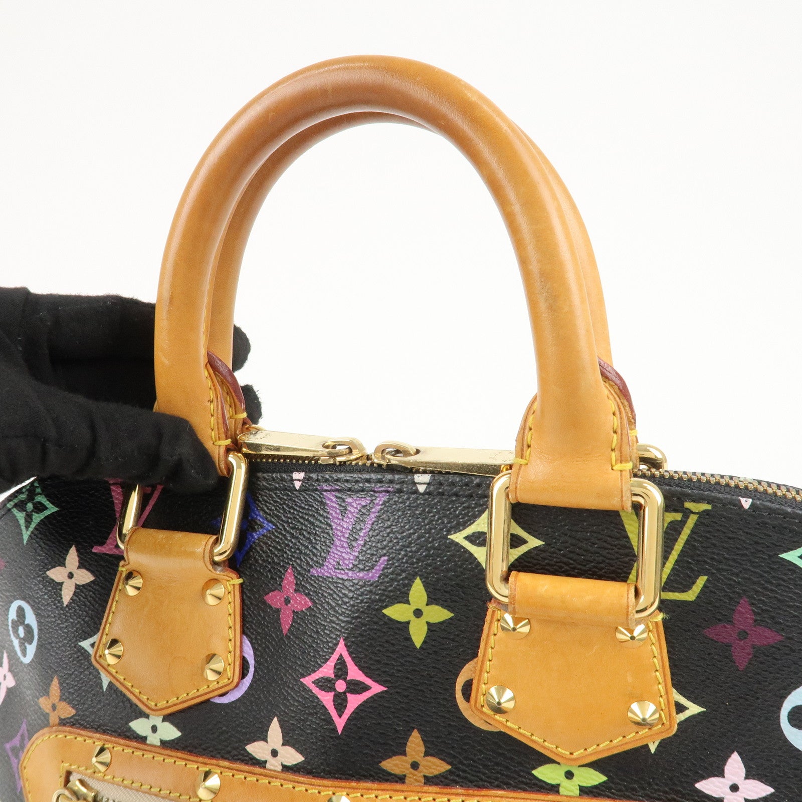 Louis Vuitton Monogram Multicolor Alma Hand Bag Noir M92646 Used