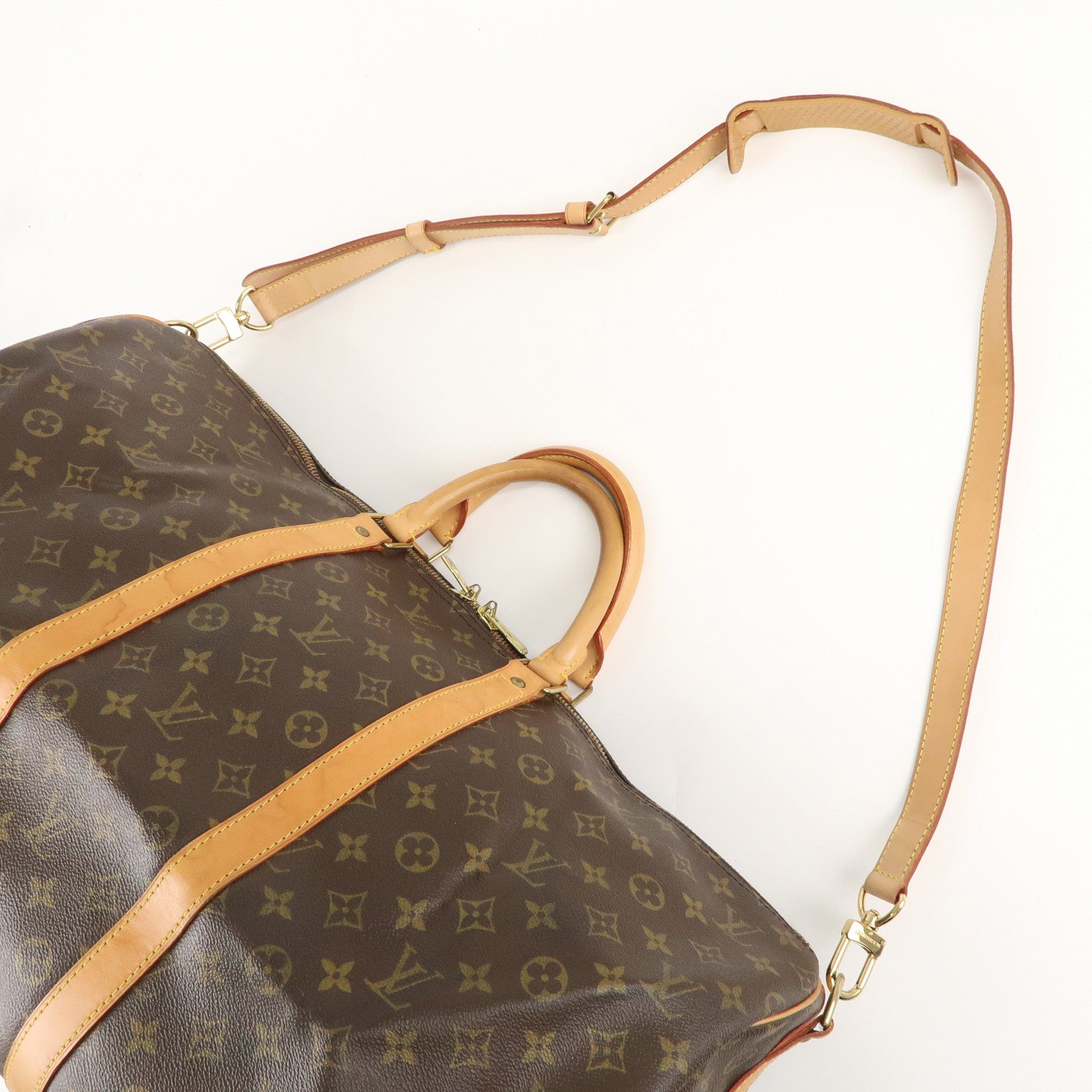 Louis Vuitton Monogram Keep All Bandouliere 55 Boston Bag M41414