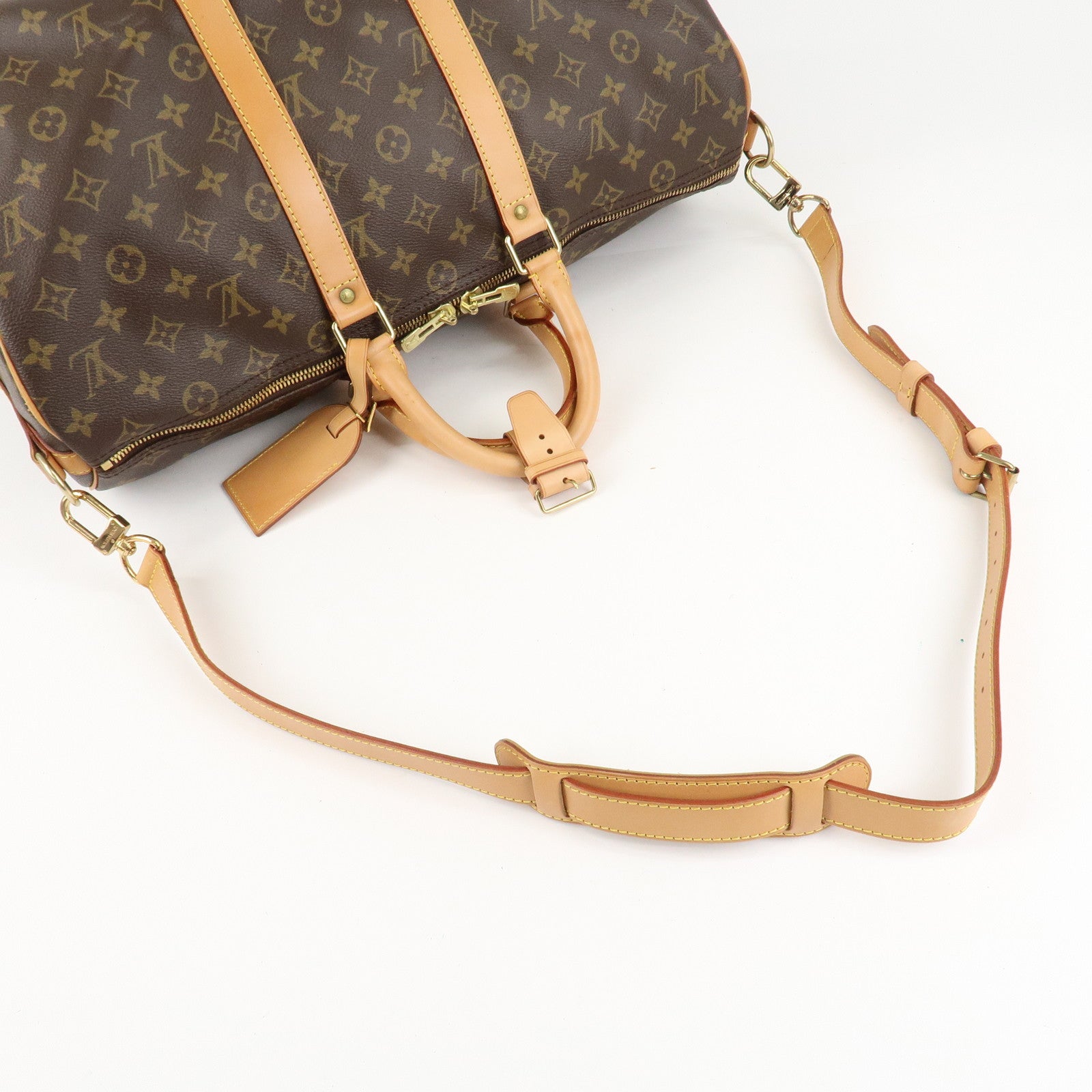 Louis Vuitton Monogram Keep All Bandouliere 45 Boston Bag M41418