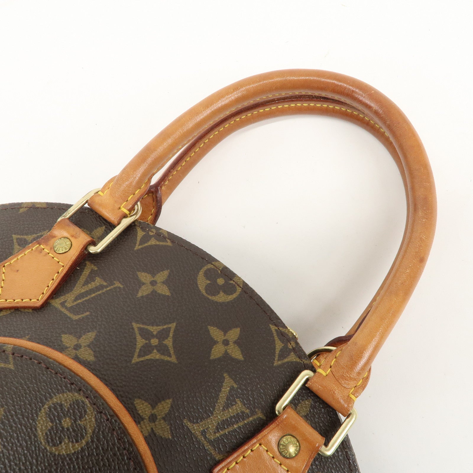 Louis Vuitton Monogram Ellipse PM Hand Bag Brown M51127 Used