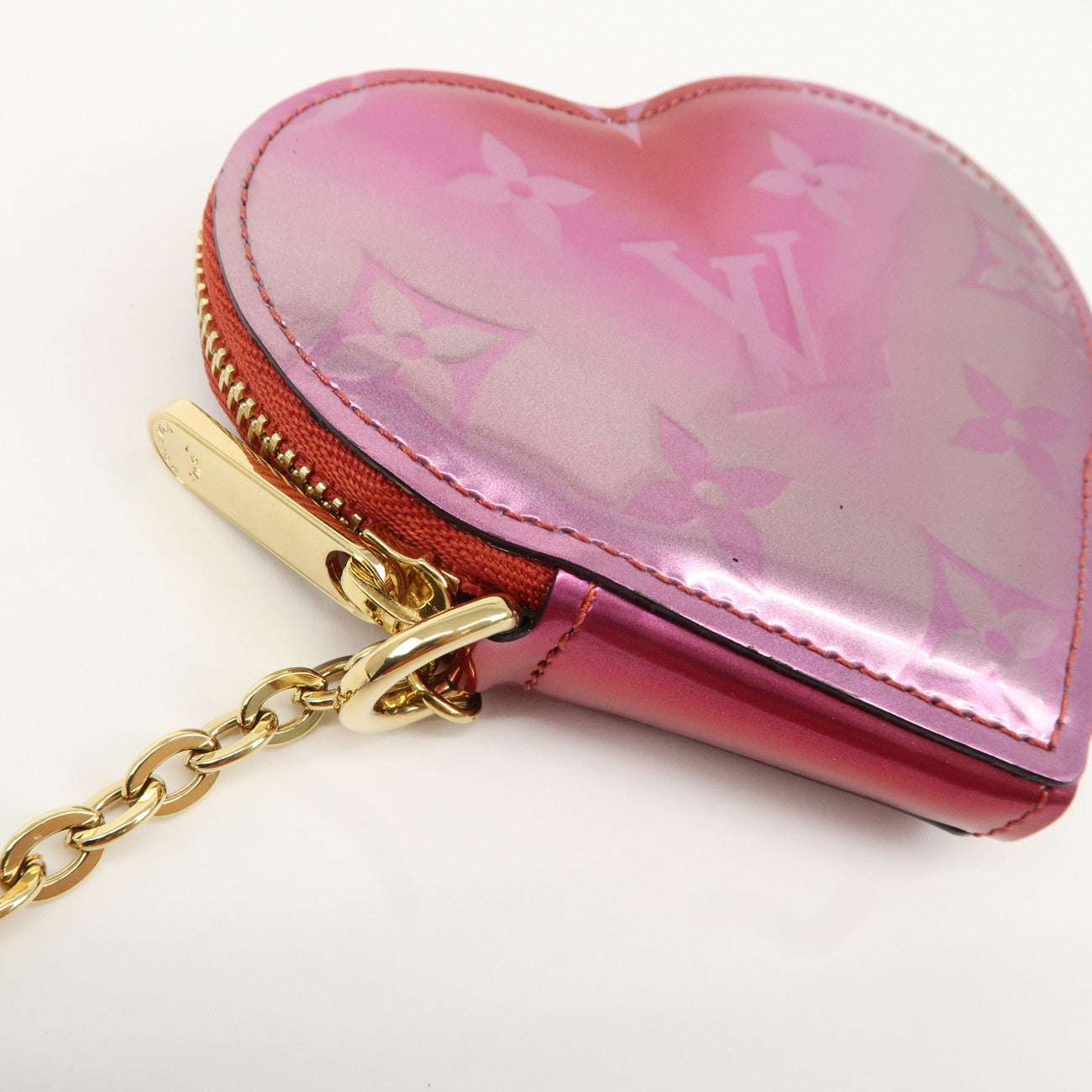 Louis Vuitton Monogram Vernis Porte Monnaie Coeur Coin Case M69028 Used