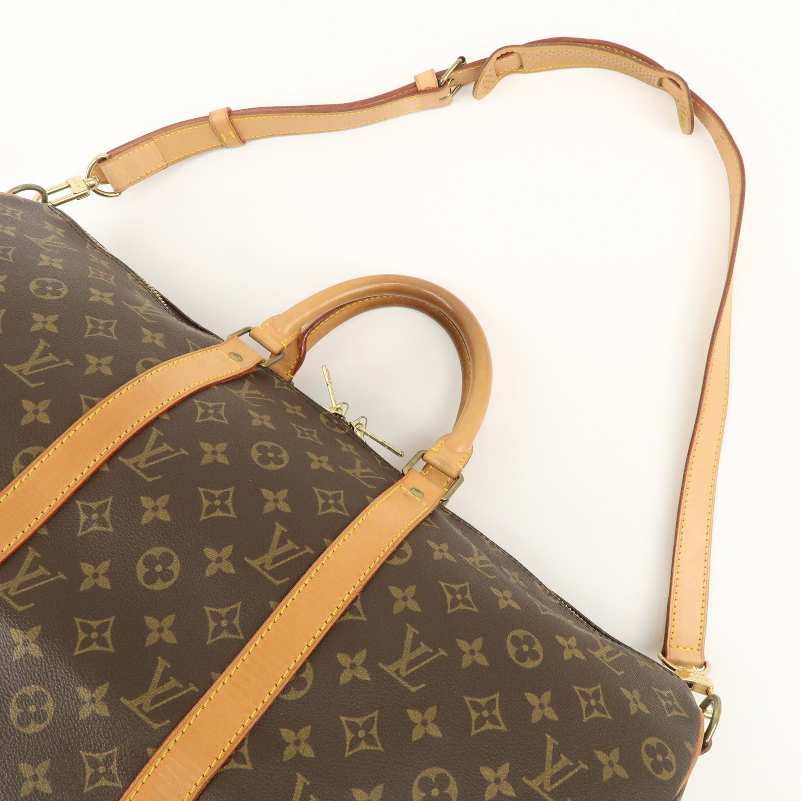 Louis Vuitton Monogram Keep All Bandouliere 50 Boston Bag M41416