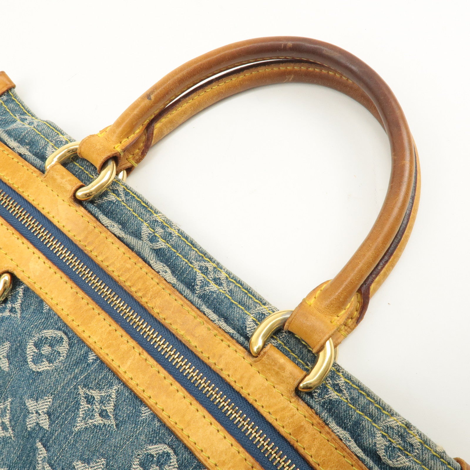 Louis Vuitton Monogram Denim Flat Shopper Tote Bag M95018