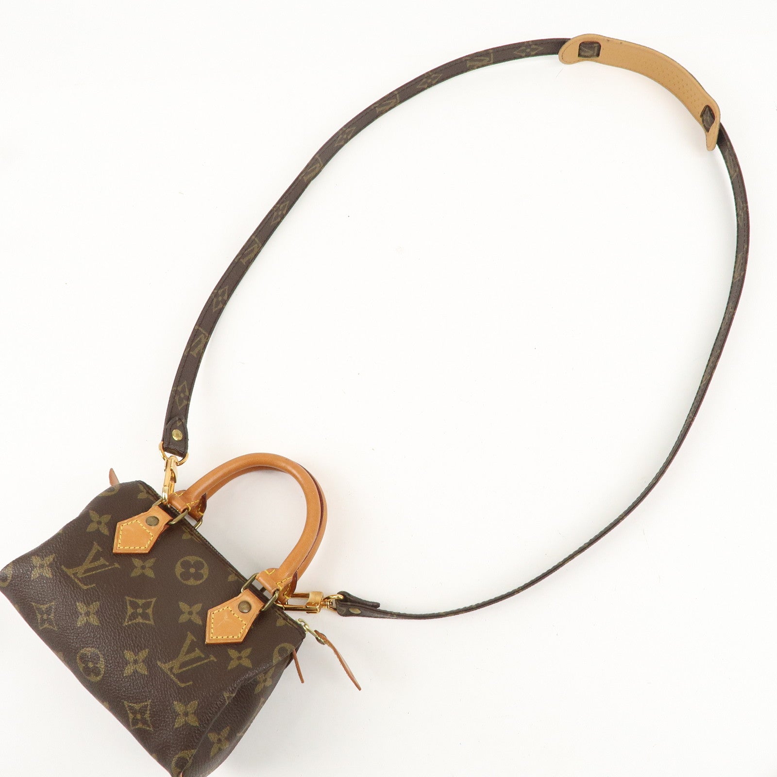 Louis Vuitton Monogram Mini Speedy 
Shoulder Strap M41534/J75010