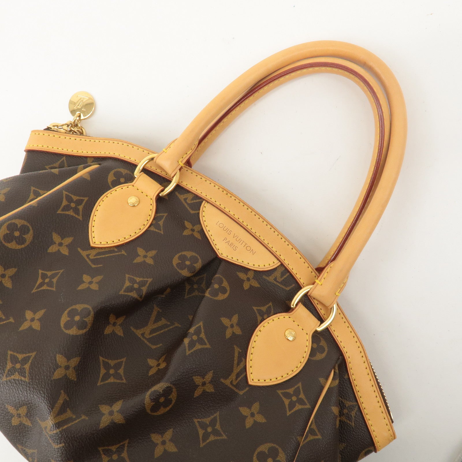 Louis Vuitton Monogram Tivoli PM Hand Bag Brown M40143