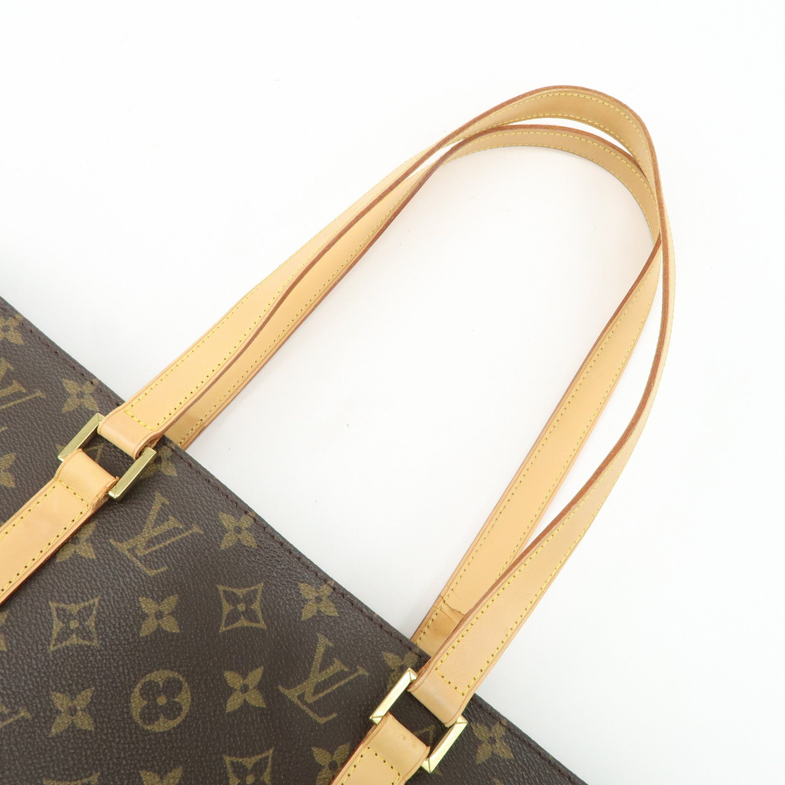 Louis Vuitton Monogram Luco Tote Bag Hand Bag Brown M51155 Used