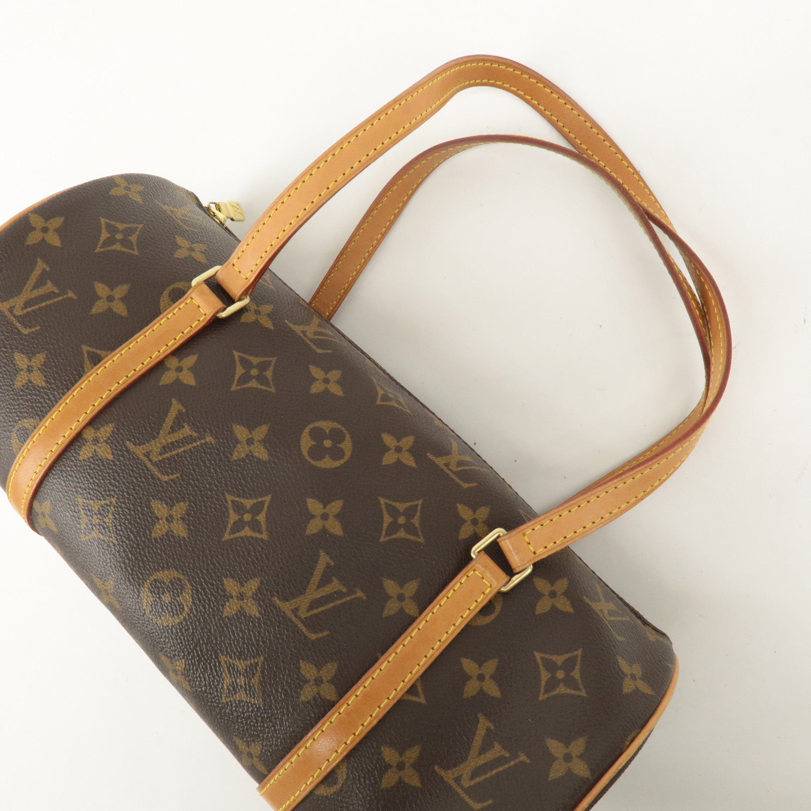 Louis Vuitton Monogram Papillon 30 Hand Bag Brown M51385