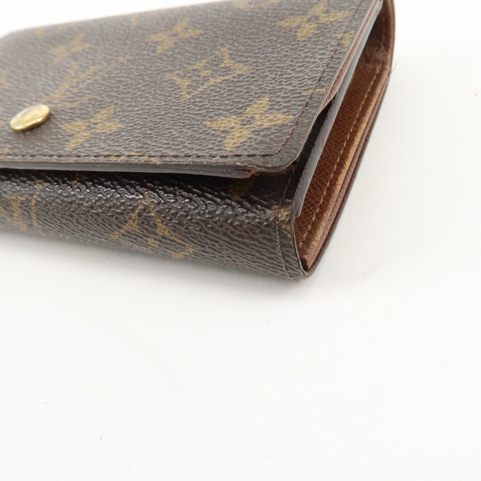 Louis Vuitton Monogram Porte Monnaie Billets Tresor Wallet M61730 Used