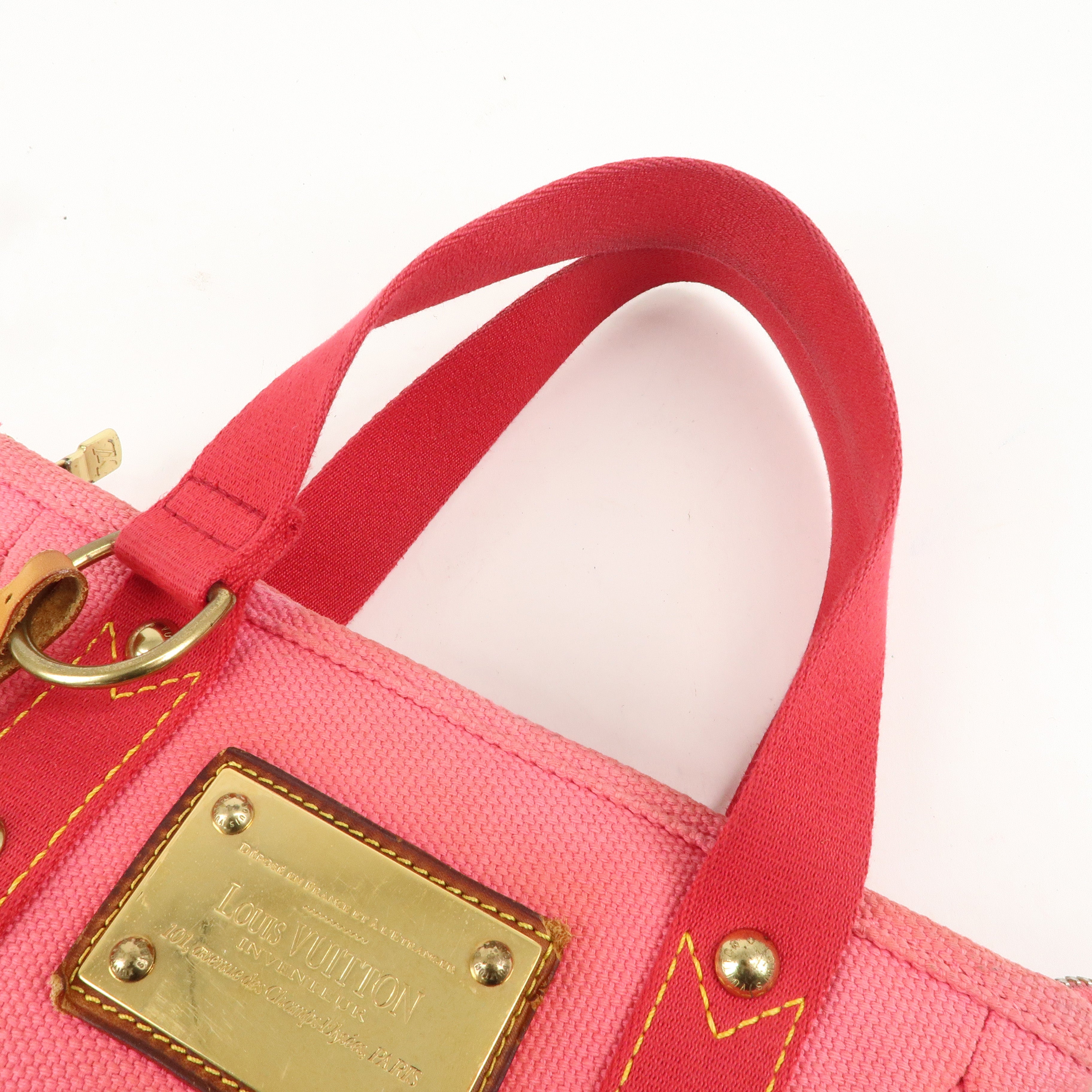 Louis Vuitton Antigua Cabas PM Tote Bag Hand Bag Rose M40088