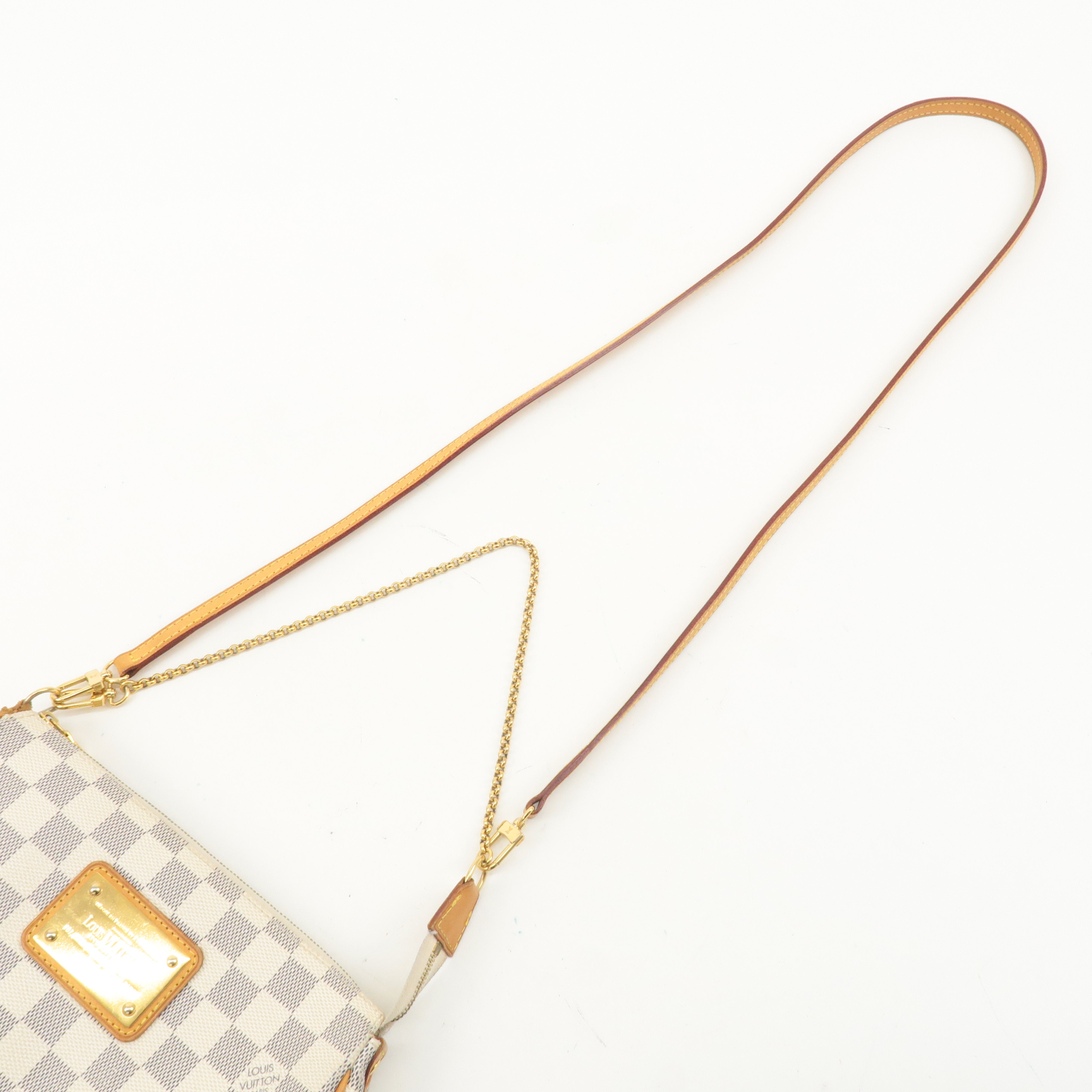 Louis Vuitton Damier Azur Eva 2 Way Pouch Shoulder Bag N55214