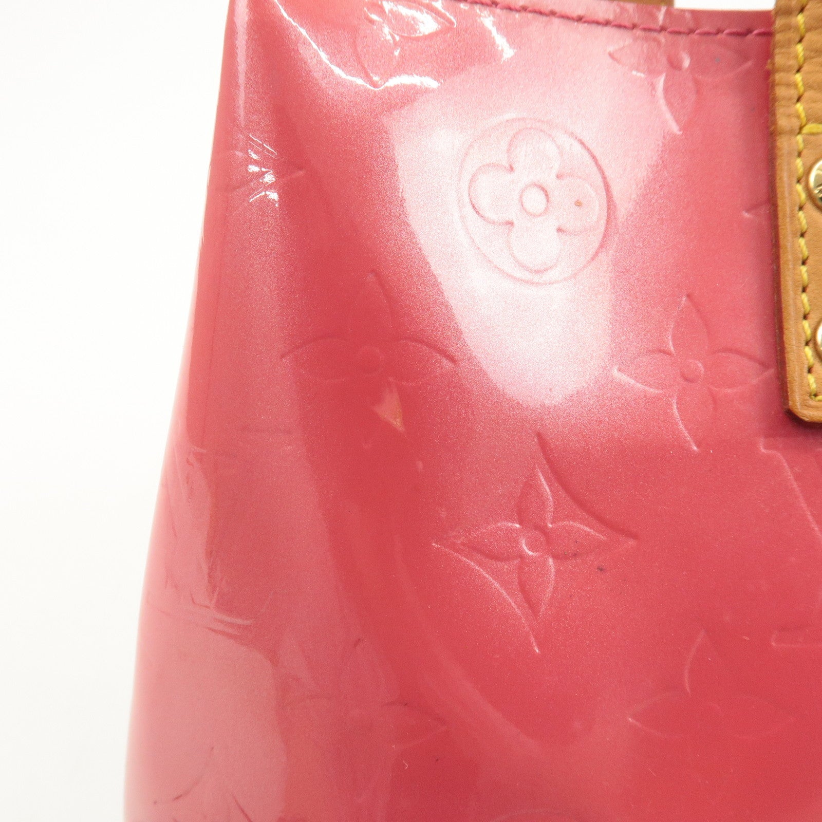 Louis Vuitton Monogram Vernis Lead PM Hand Bag Framboise M9132F