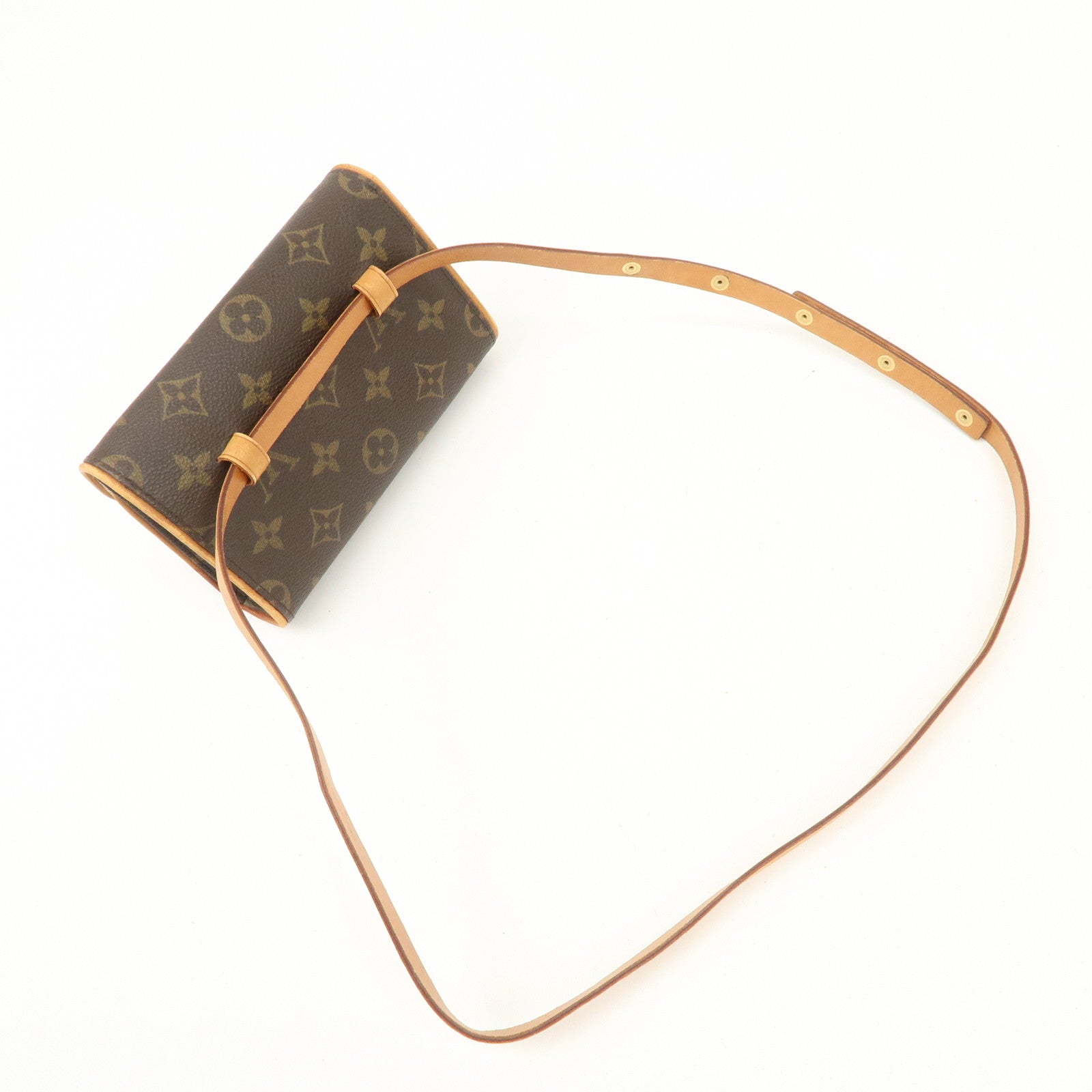 Louis Vuitton Monogram Pochette Florentine Waist Bag Belt S M51855 Used