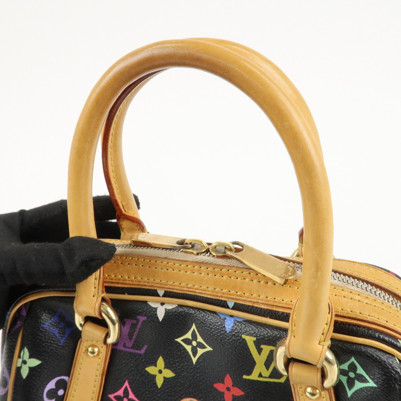 Louis Vuitton Monogram Multi Color Priscilla Hand Bag Noir M40097 Used