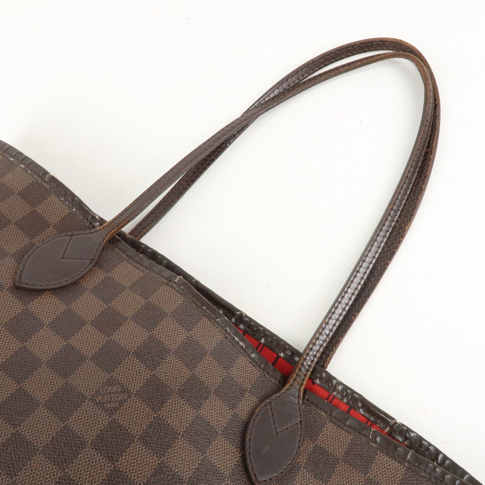 Louis Vuitton Damier Neverfull MM Tote Bag Brown M41358