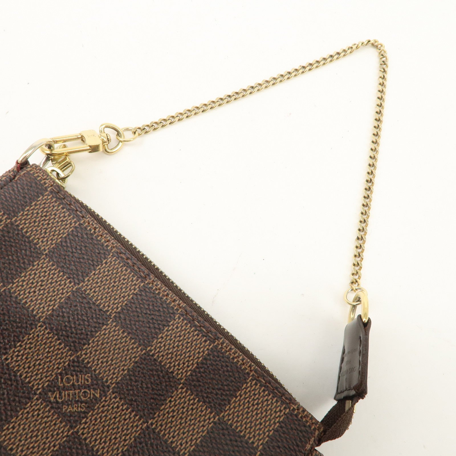 Louis Vuitton Damier Mini Pochette Accessoires Hand Bag N58809 Used