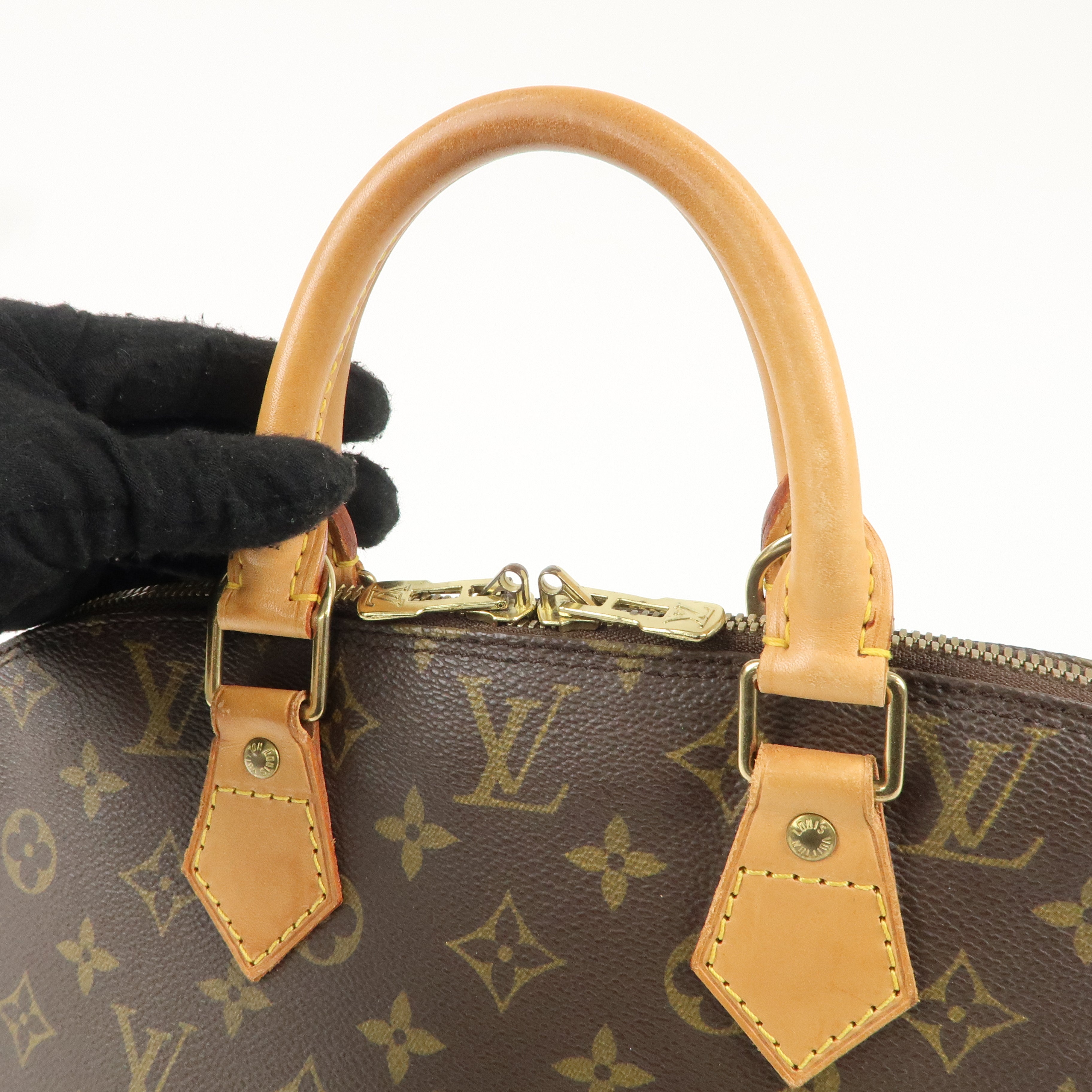 Louis Vuitton Monogram Alma Hand Bag Brown M51130