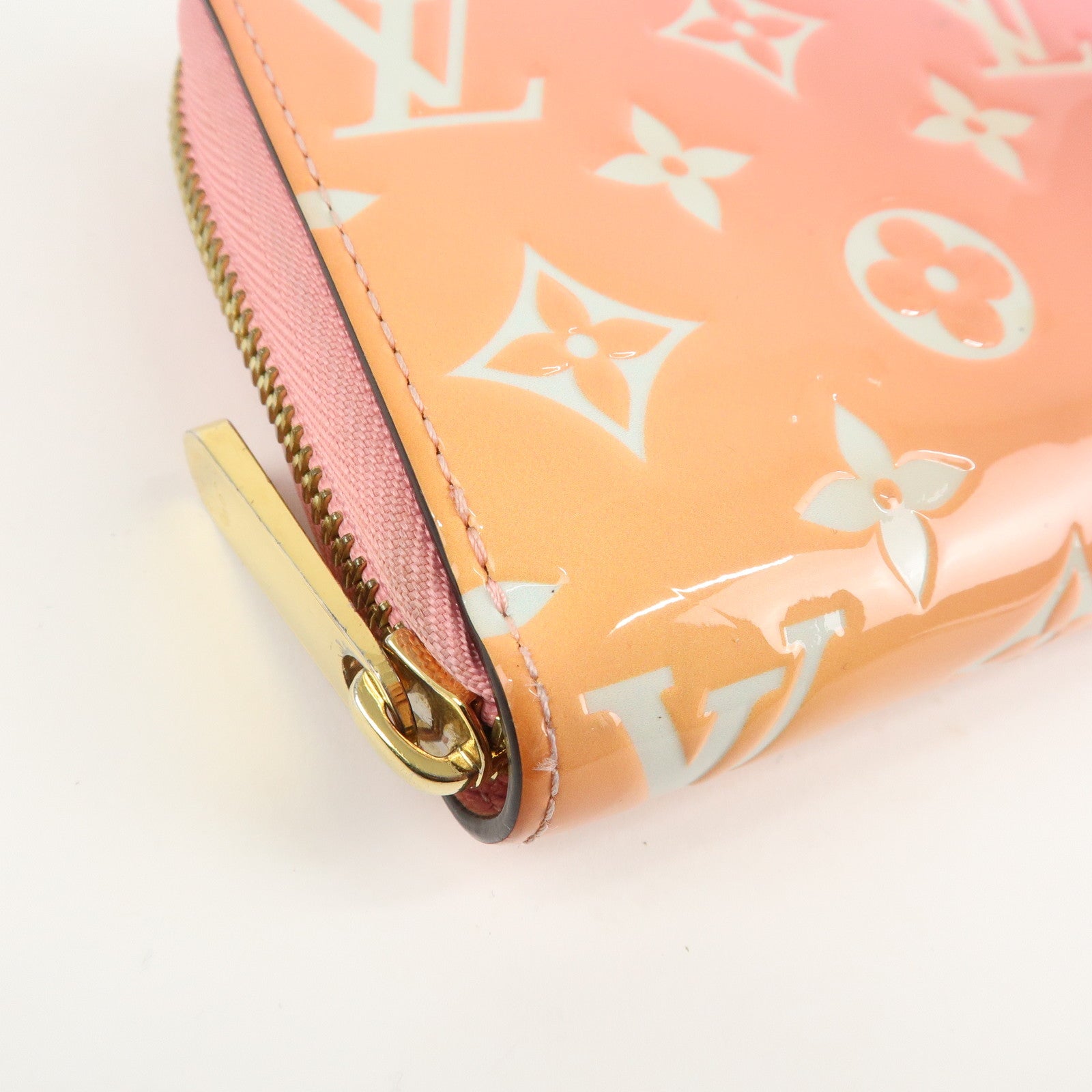 Louis Vuitton Monogram Vernis Zippy Wallet Sunrise Gradient M64158 Used