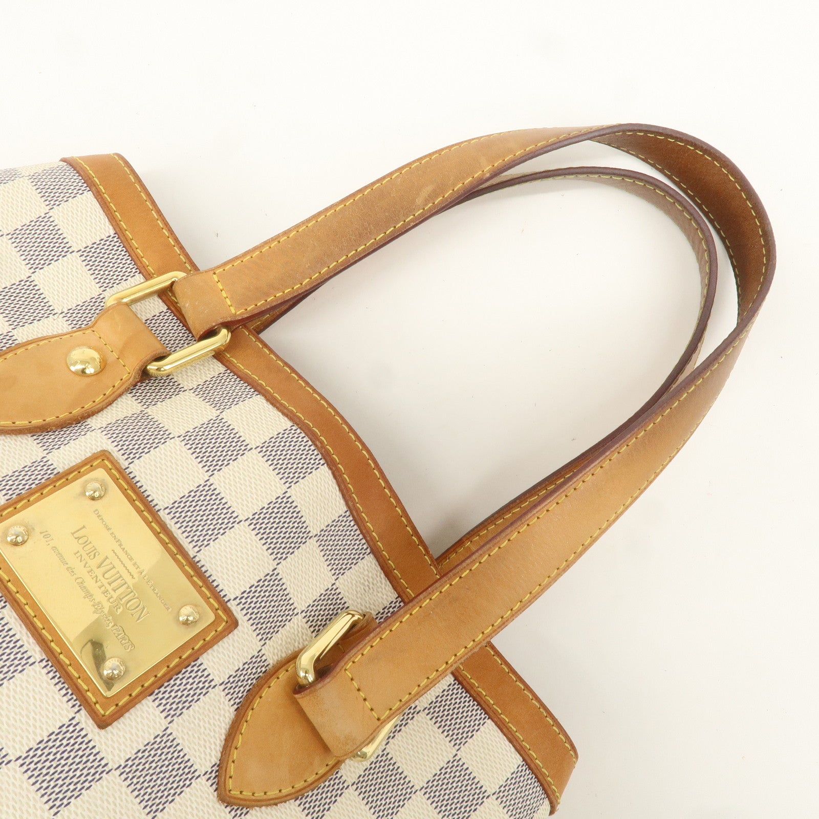 Louis Vuitton Damier Azur Hampstead PM Hand Bag Ivory N51207