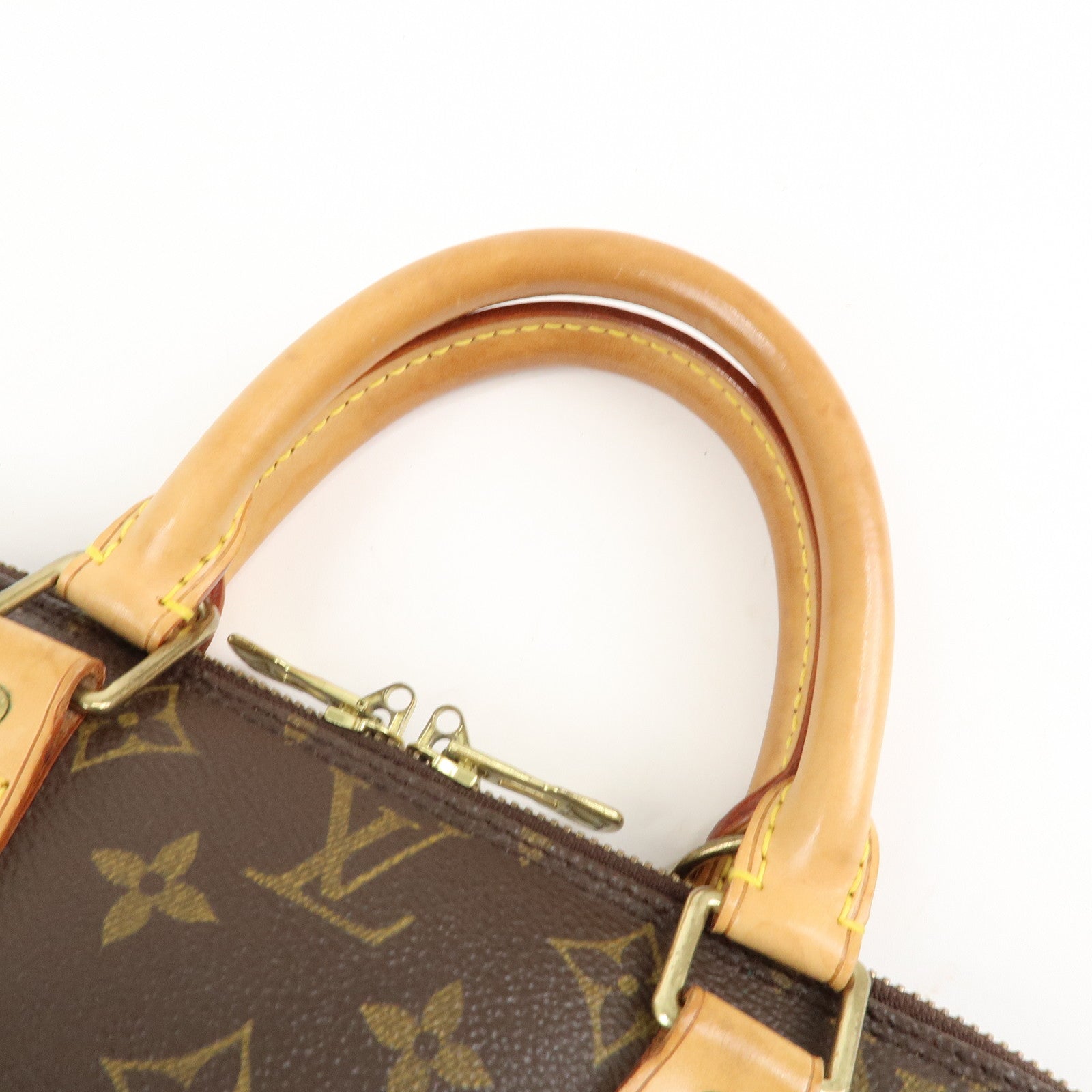 Louis Vuitton Monogram Alma Hand Bag Brown Gold Hardware M51130 Used