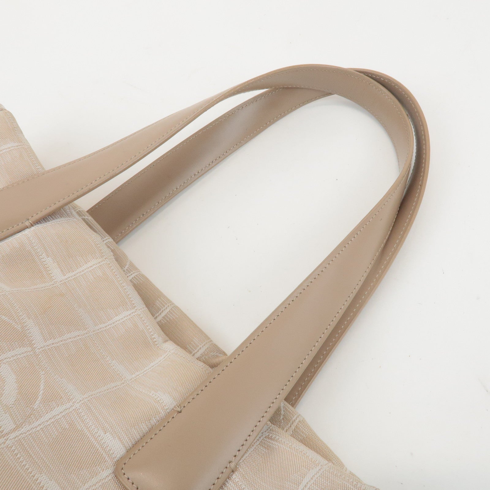 CHANEL New Travel Line Nylon Jacquard Tote PM Beige A20457