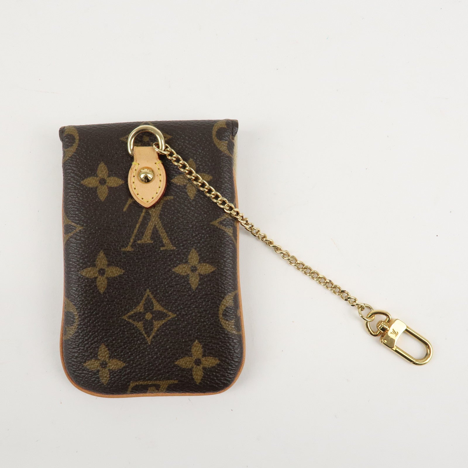 Louis Vuitton Monogram Etui Telefonne MM Brown M66546 Used