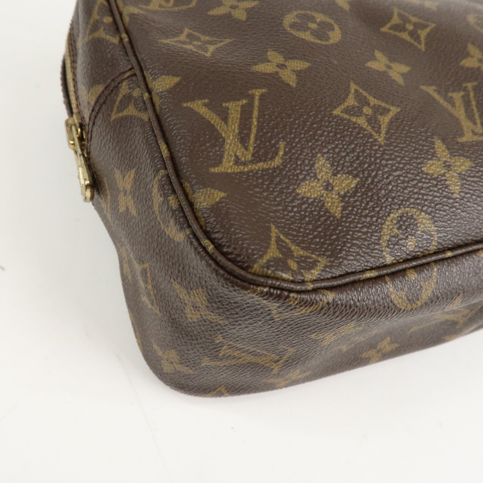 Louis Vuitton Monogram Trousse Toilette 28 Pouch Brown M47522 Used