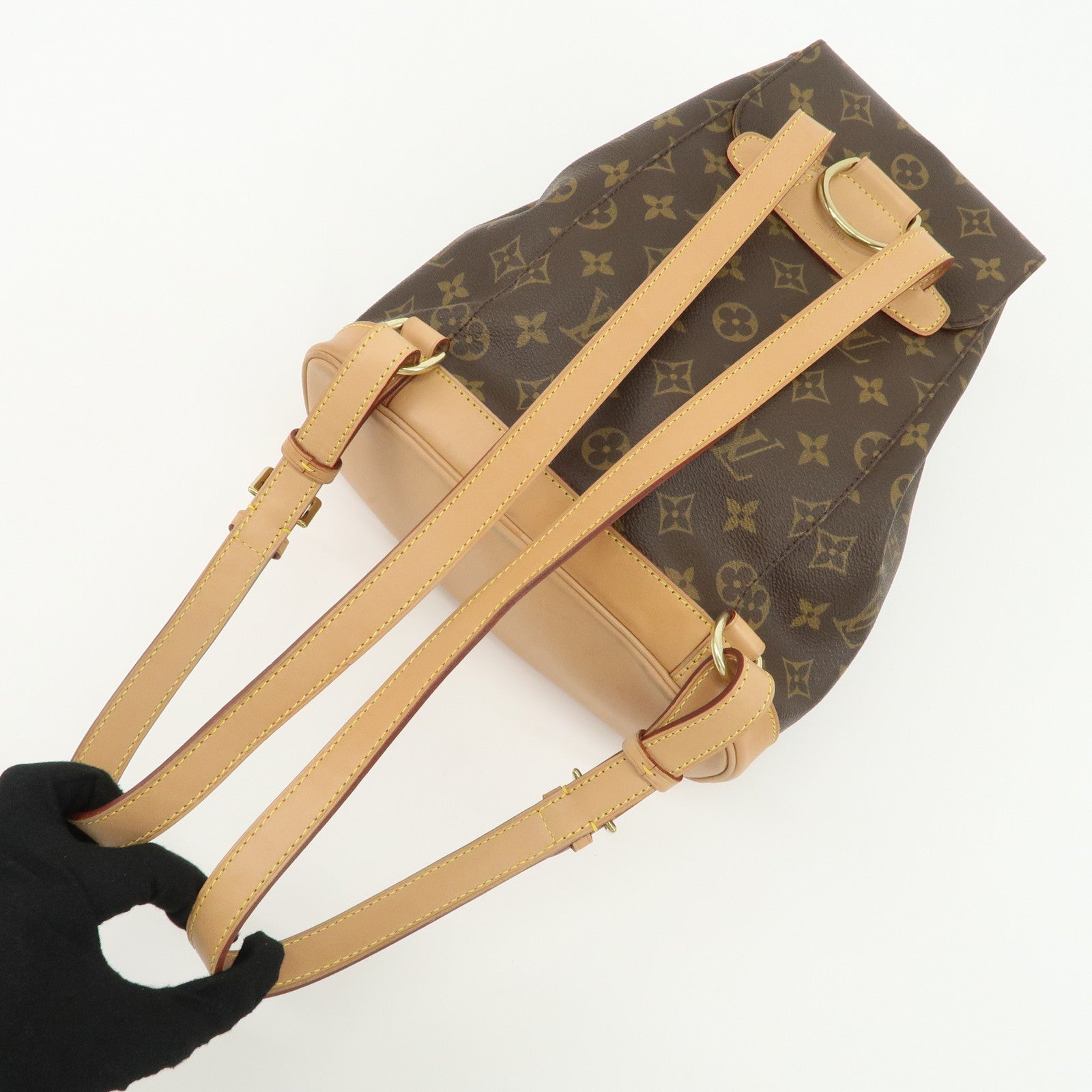 Louis Vuitton Monogram Montsouris MM Back Pack Bag M51136 Used