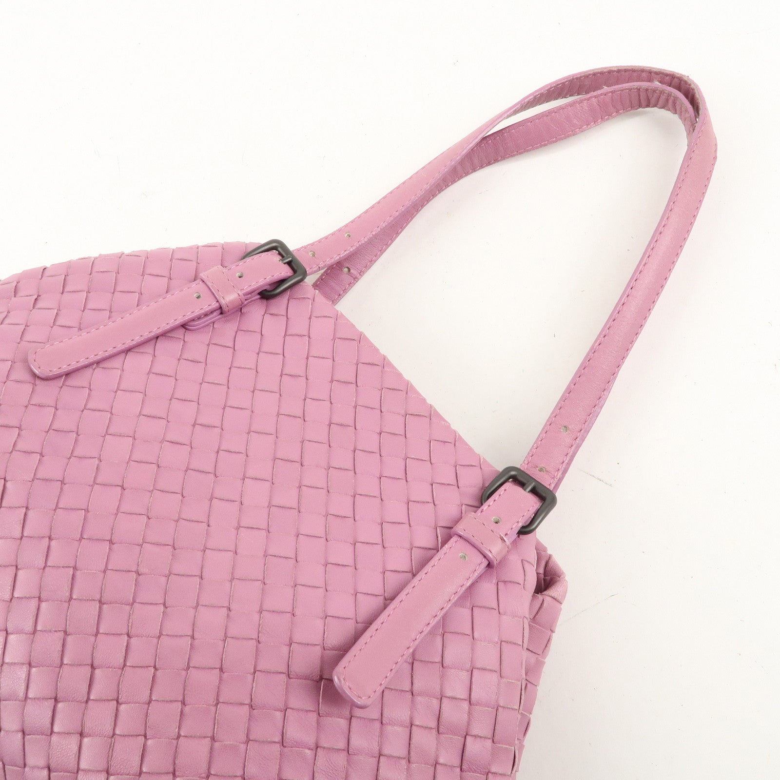 BOTTEGA VENETA Intrecciato Leather Mini Cesta Tote Bag Pink 481709