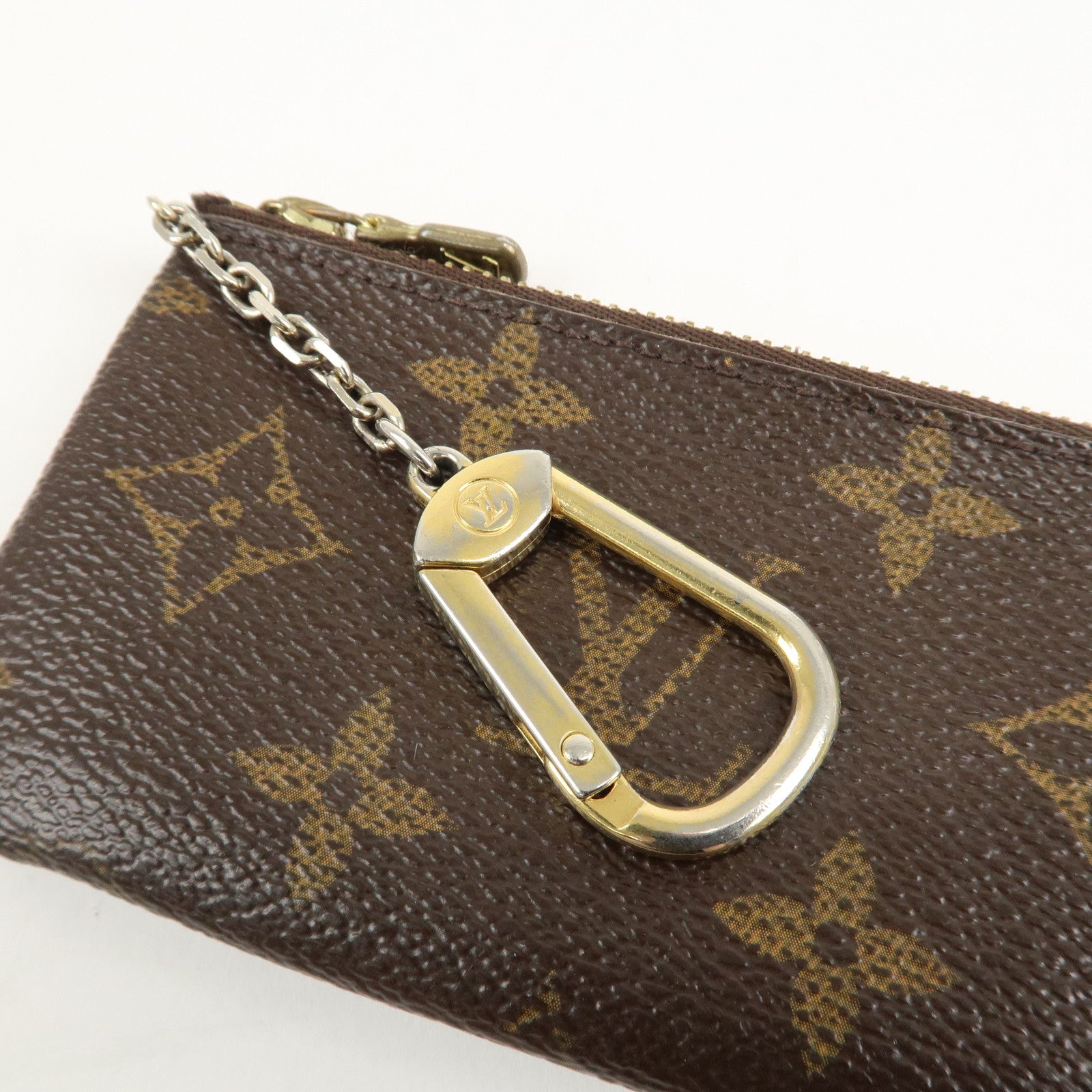 Louis Vuitton Monogram Pochette Cles Coin Case Key Case M62650 Used