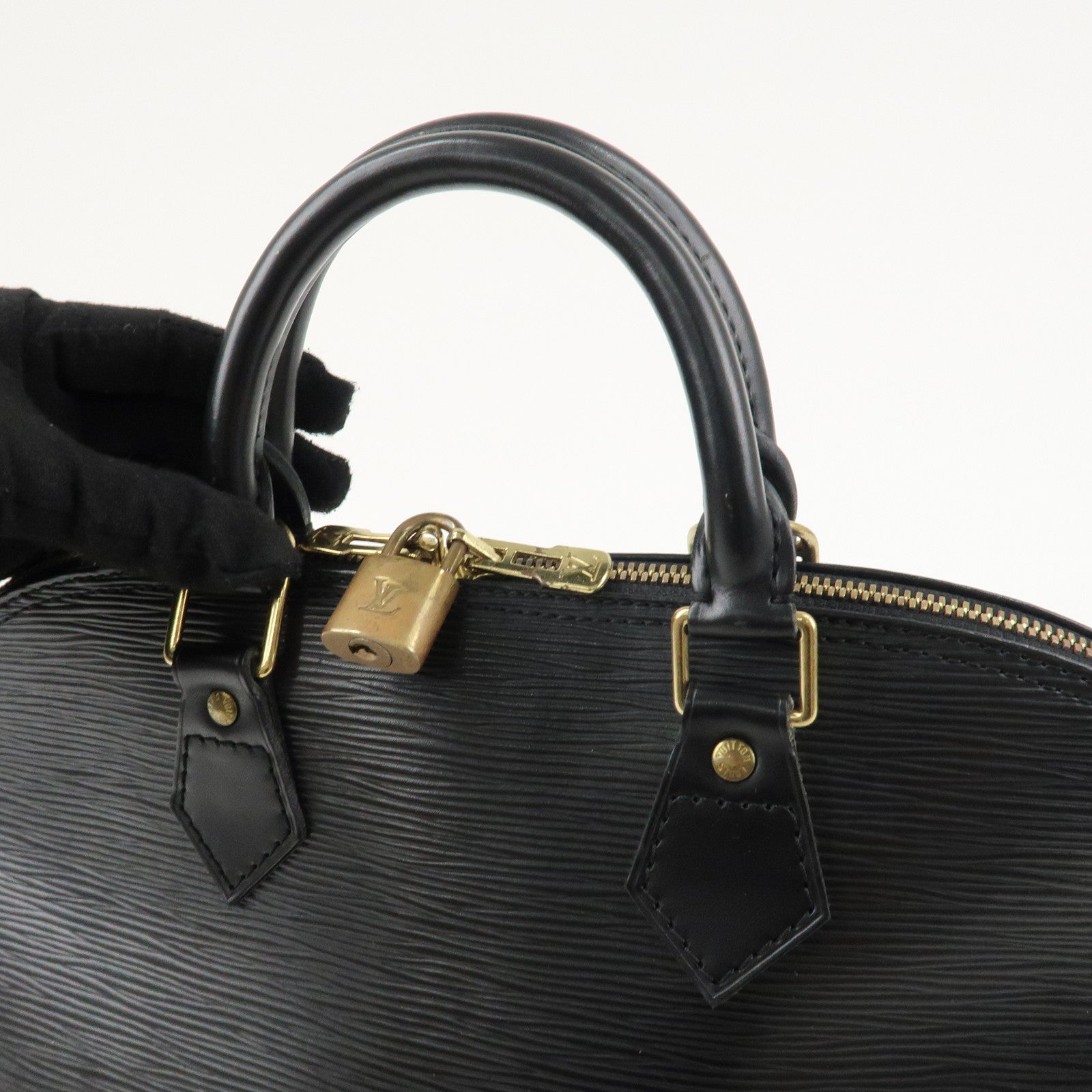 Louis Vuitton Epi Alma PM Hand Bag Noir Black M52142 Used