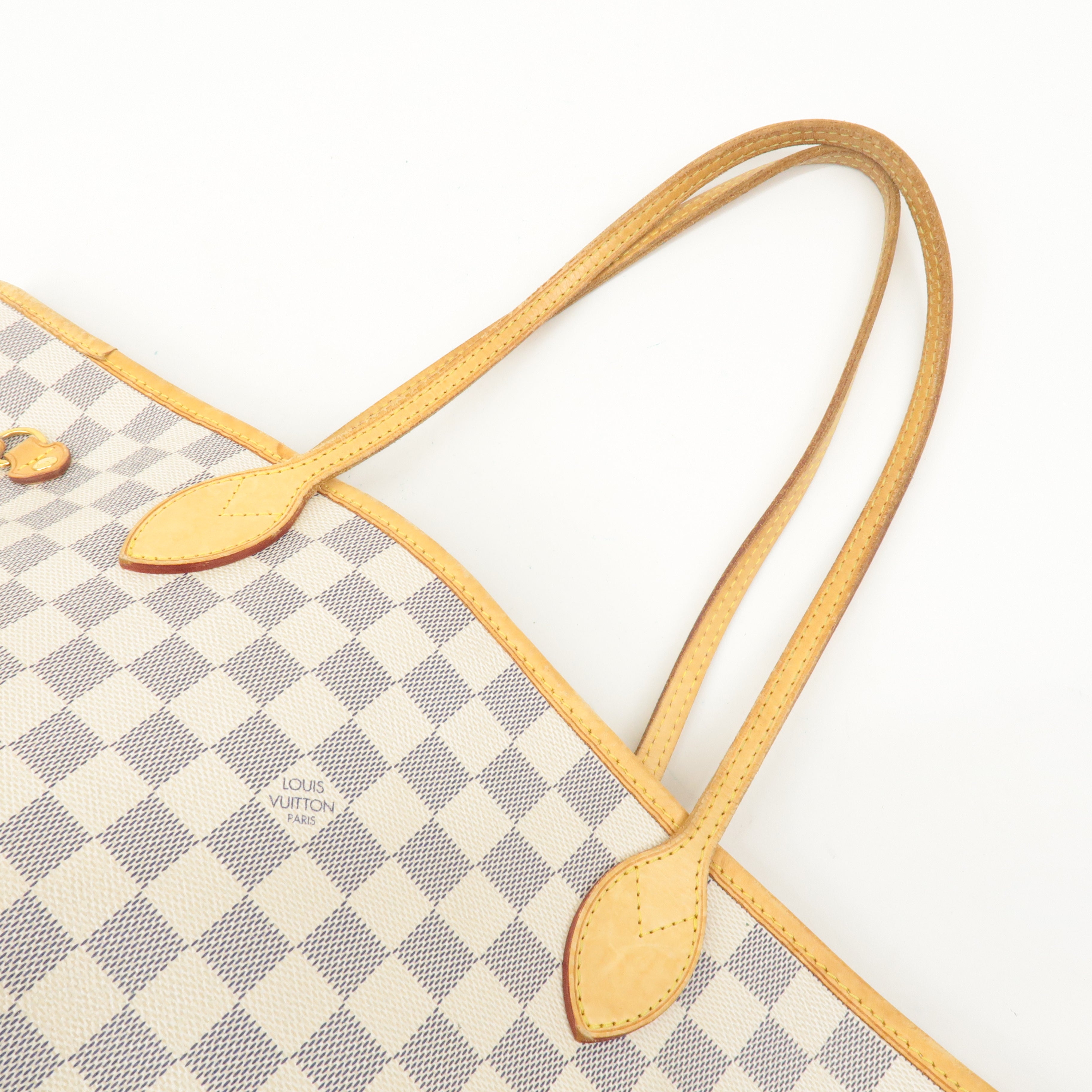 Louis Vuitton Damier Azur Neverfull MM Tote Bag Hand Bag N51107