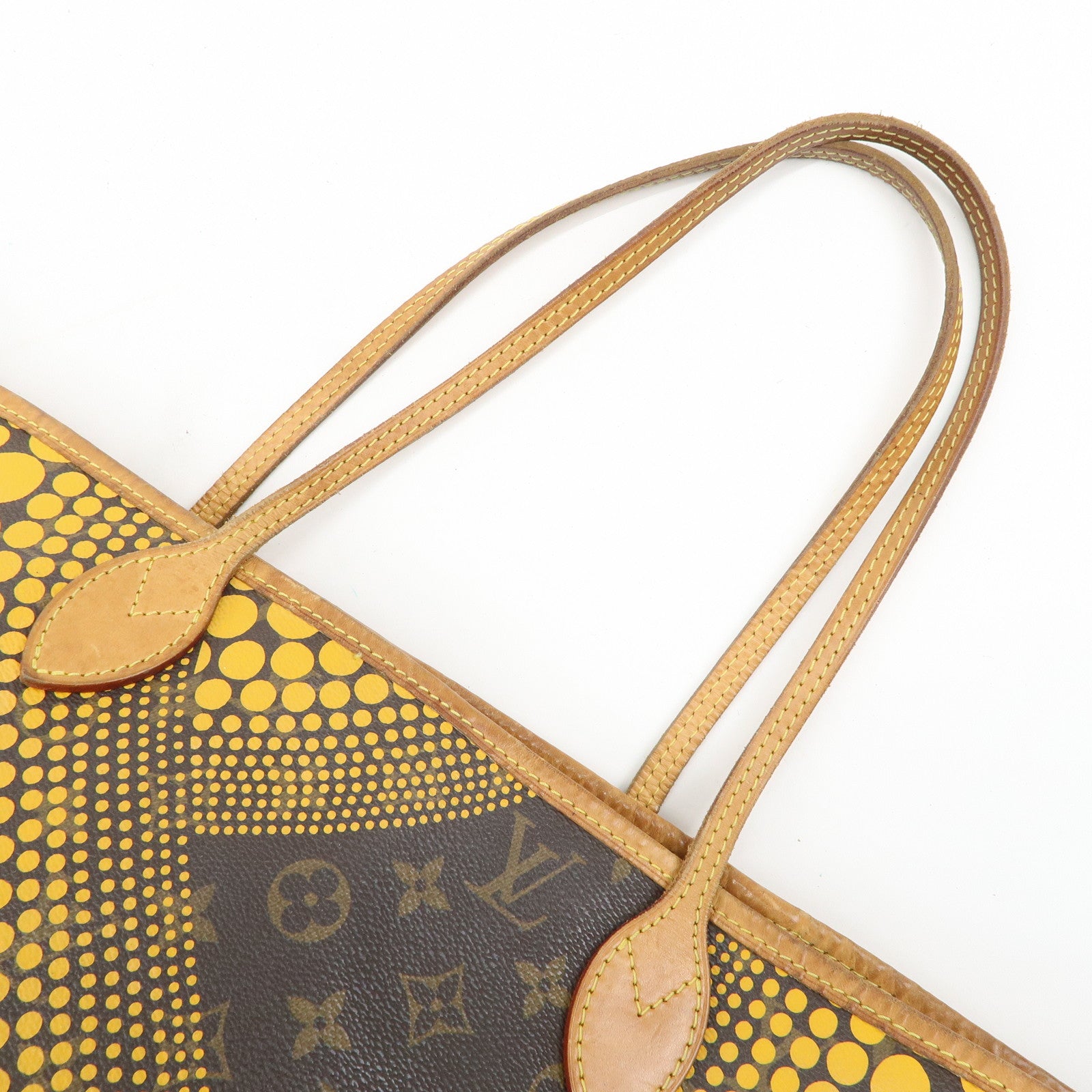 Louis Vuitton Yellow Pumpkin Dots Yayoi Kusama Neverfull MM M40685 Used