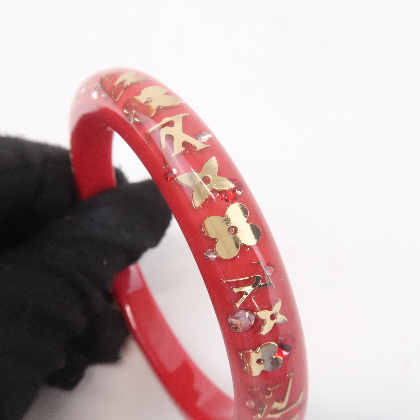 Louis Vuitton Bracelet Inclusion Bangle Red Gold M65017