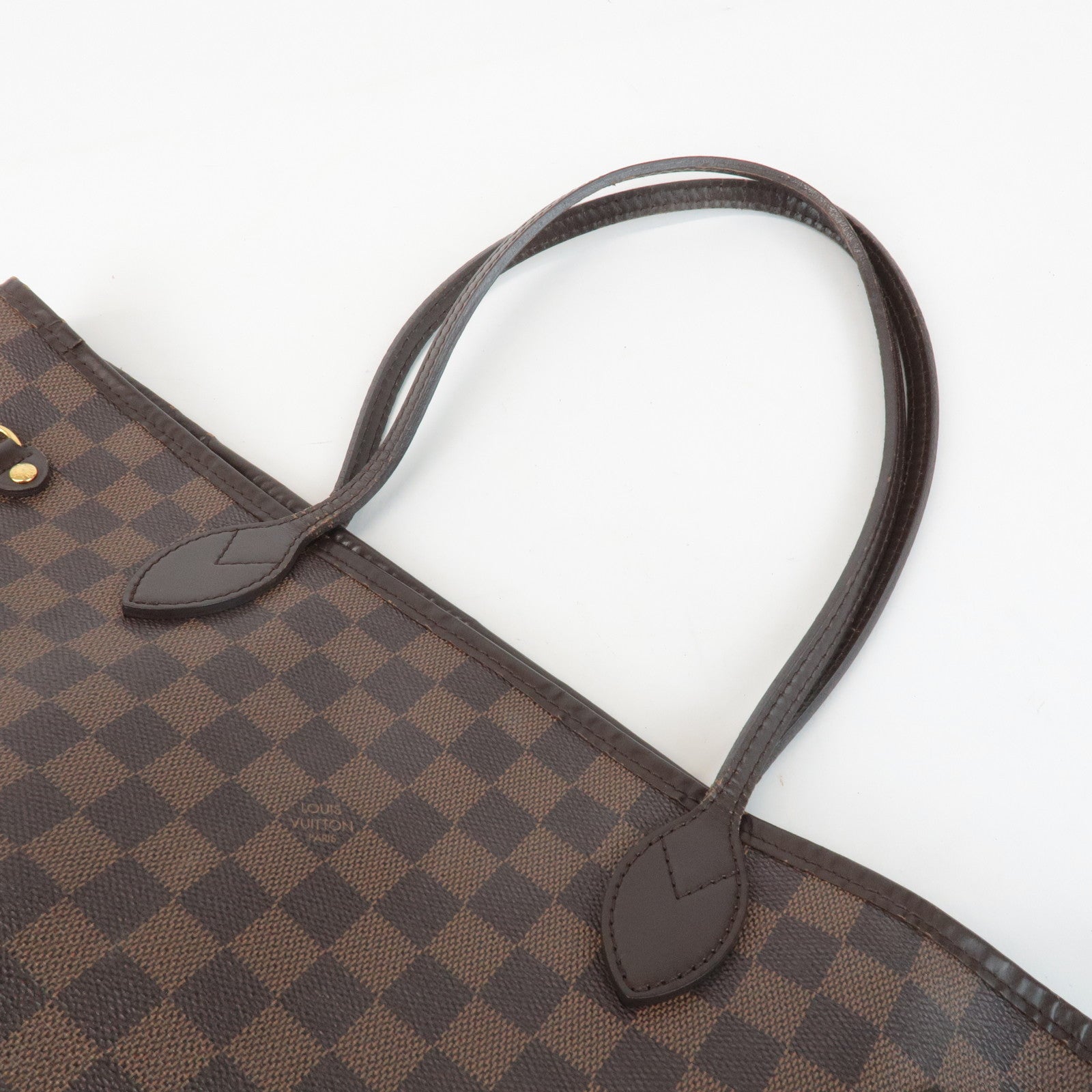 Louis Vuitton Damier Neverfull MM Tote Bag Damier Ebene N51105 Used