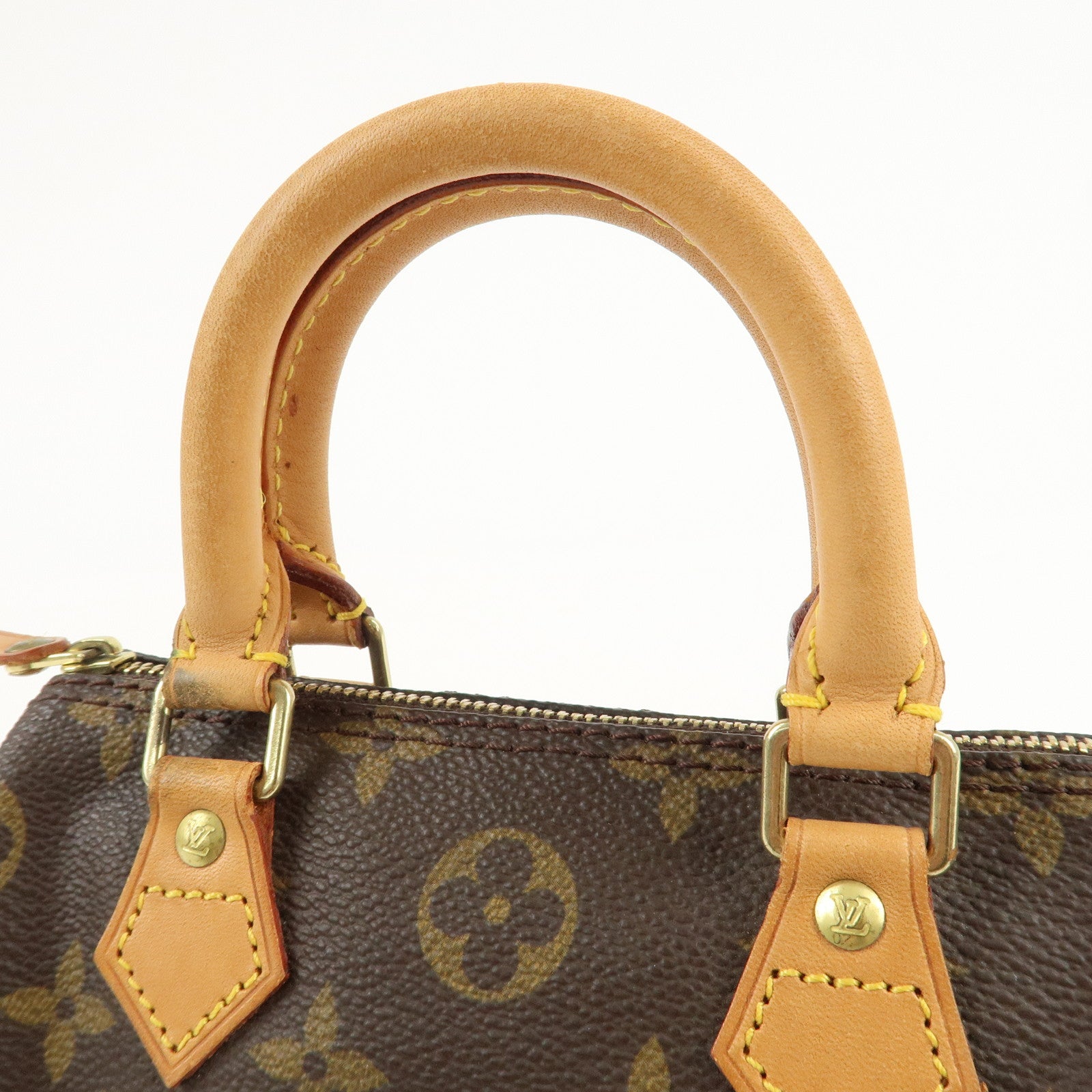 Louis Vuitton Monogram Mini Speedy Hand Bag Brown M41534 Used