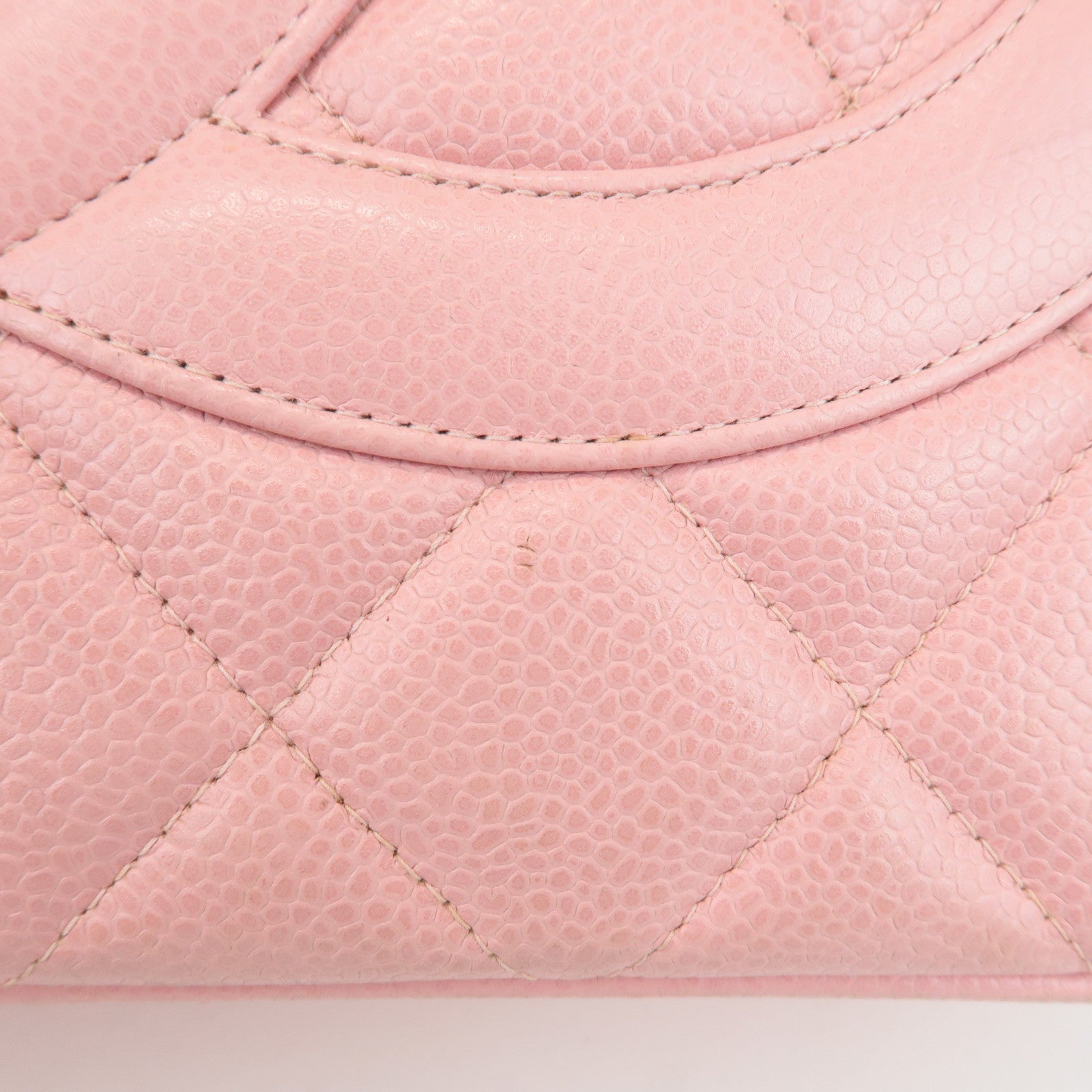 CHANEL Caviar Skin Matelasse Tote Bag Hand Bag Pink A01804