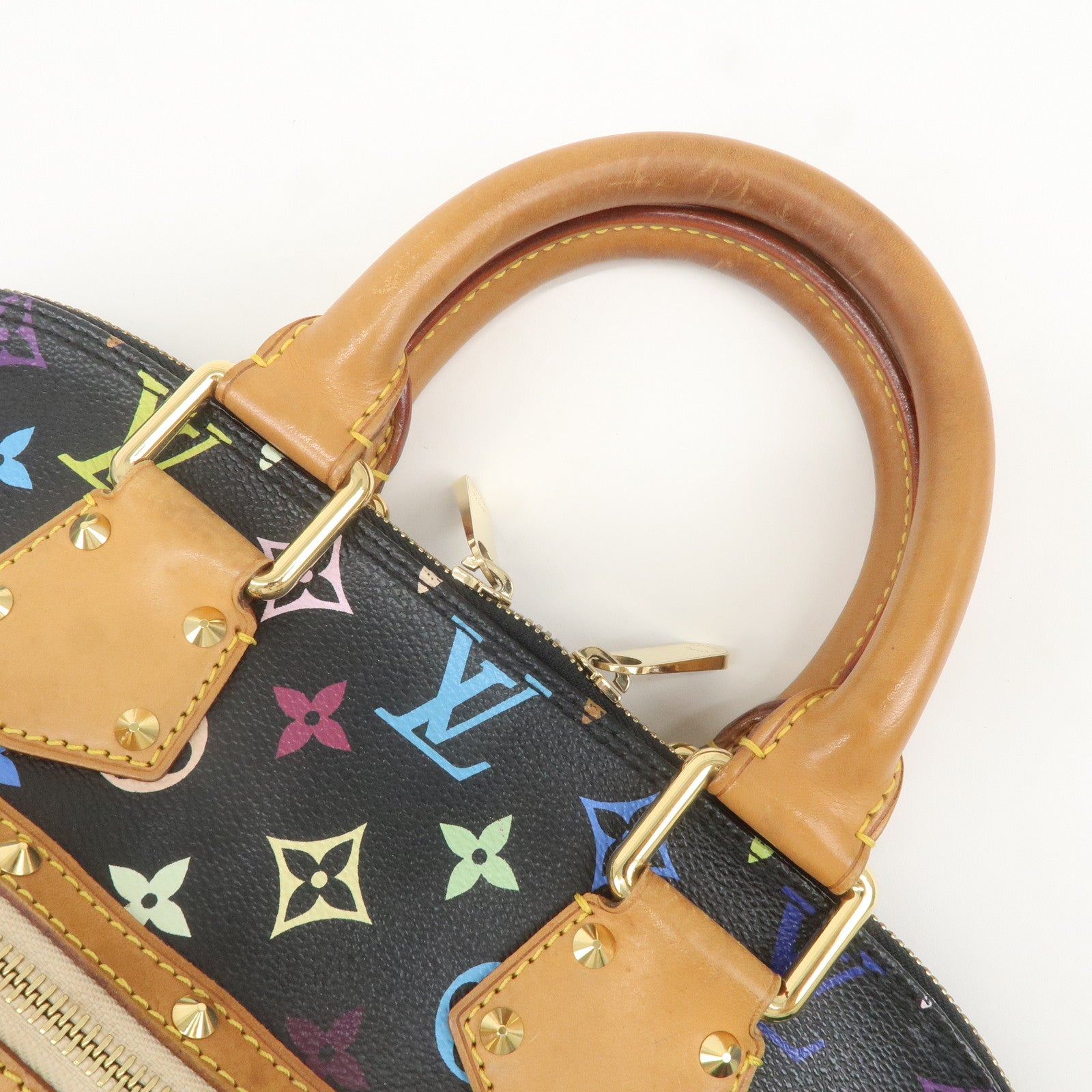 Louis Vuitton Monogram Multi Color Alma Hand Bag Noir M92646