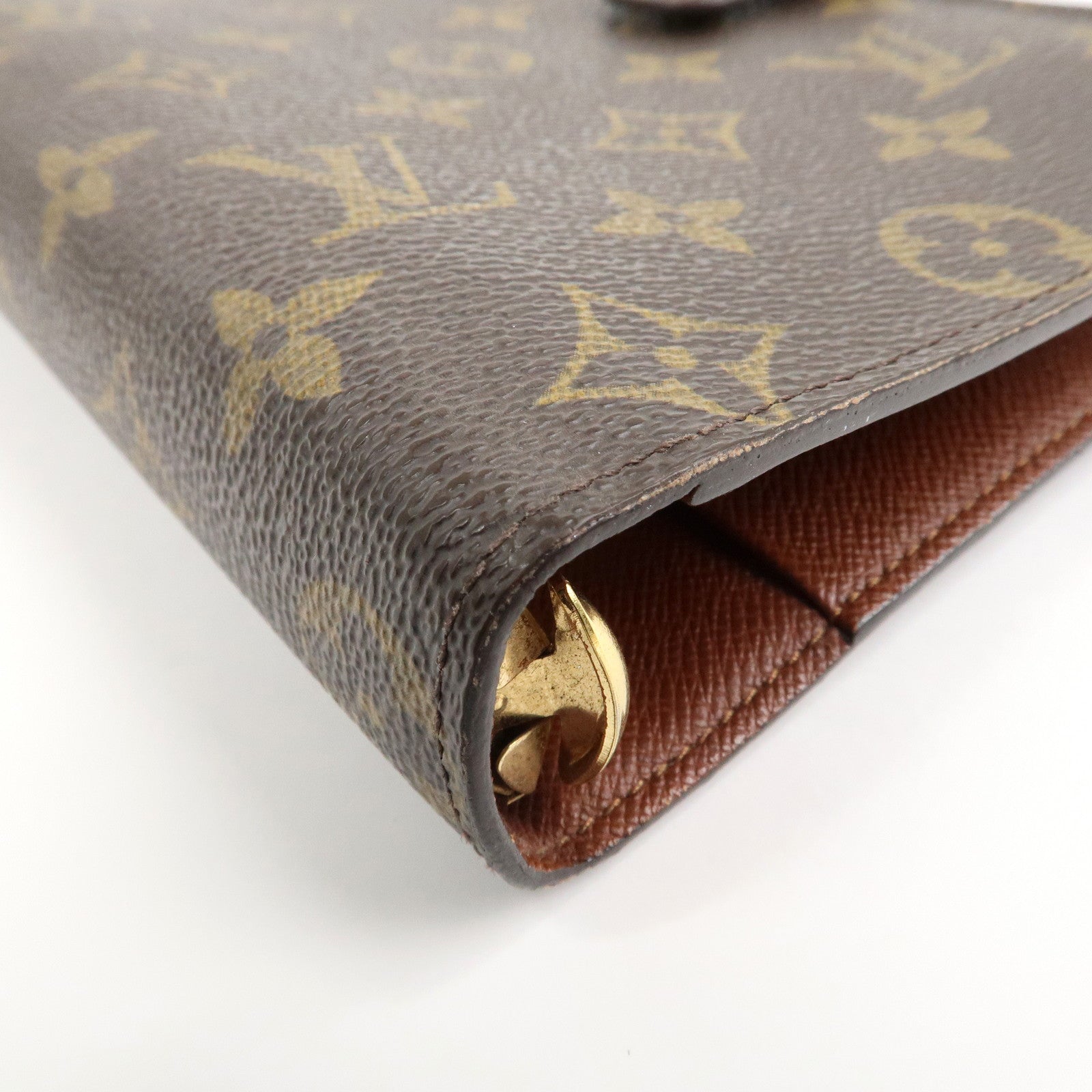 Louis Vuitton Monogram Agenda MM Planner Cover Brown R20105 Used